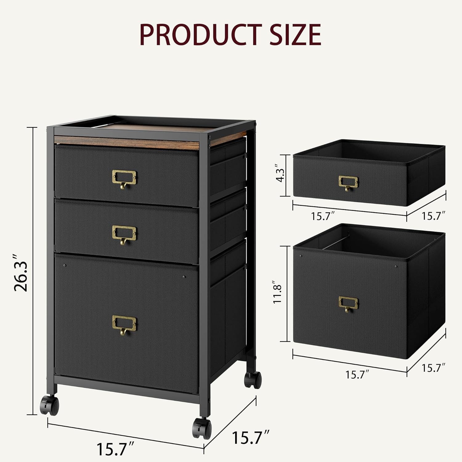 GarveeMore Aktenschrank,mobiler Aktenschrank für das Homeoffice günstig online kaufen