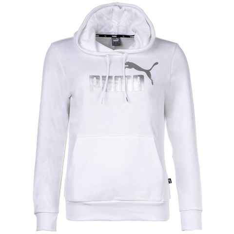 PUMA Sweater Damen Pullover - ESS+ Metallic Logo Hoodie