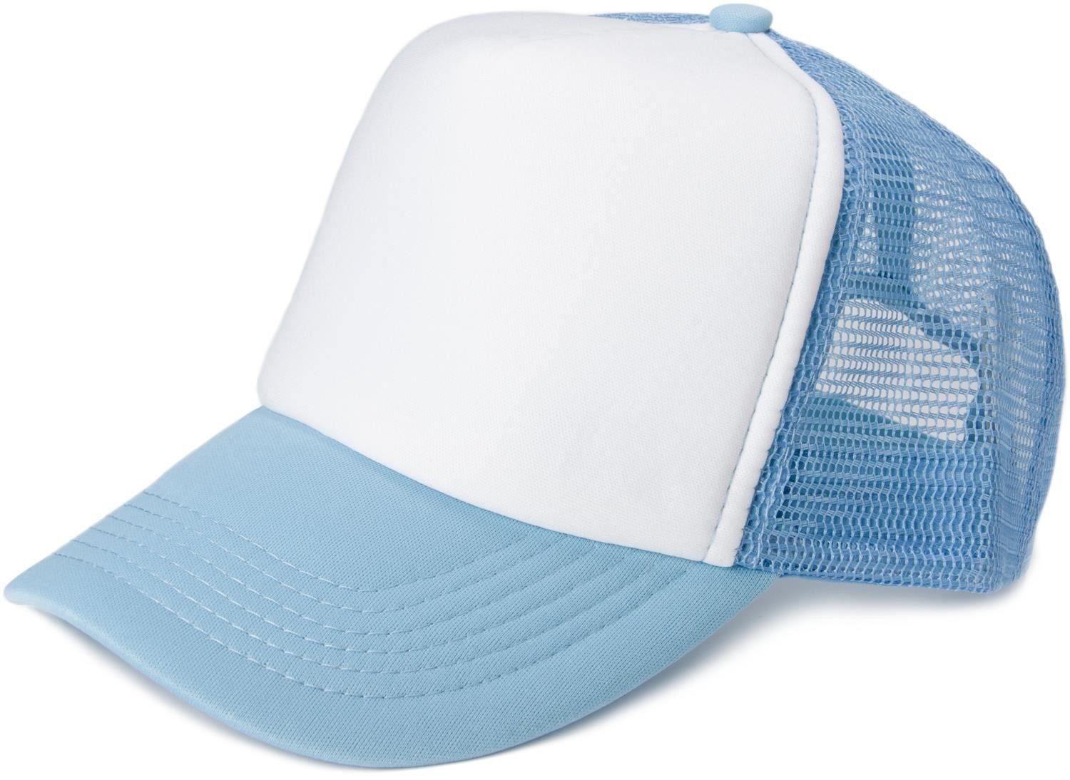 Weiß-Hellblau Trucker Cap styleBREAKER Mesh (1-St) 5-Panel Cap