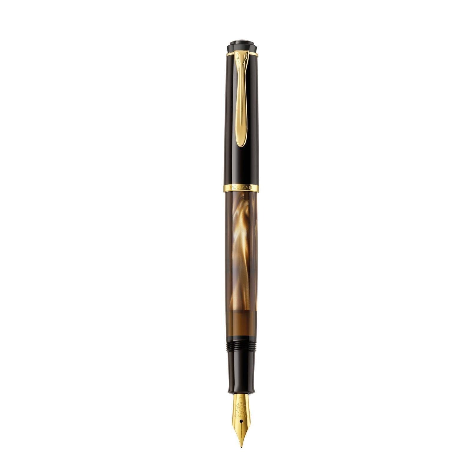 Pelikan Zeichenkohle Pelikan Classic M200 Füllhalter - Feder EF - braun marmoriert