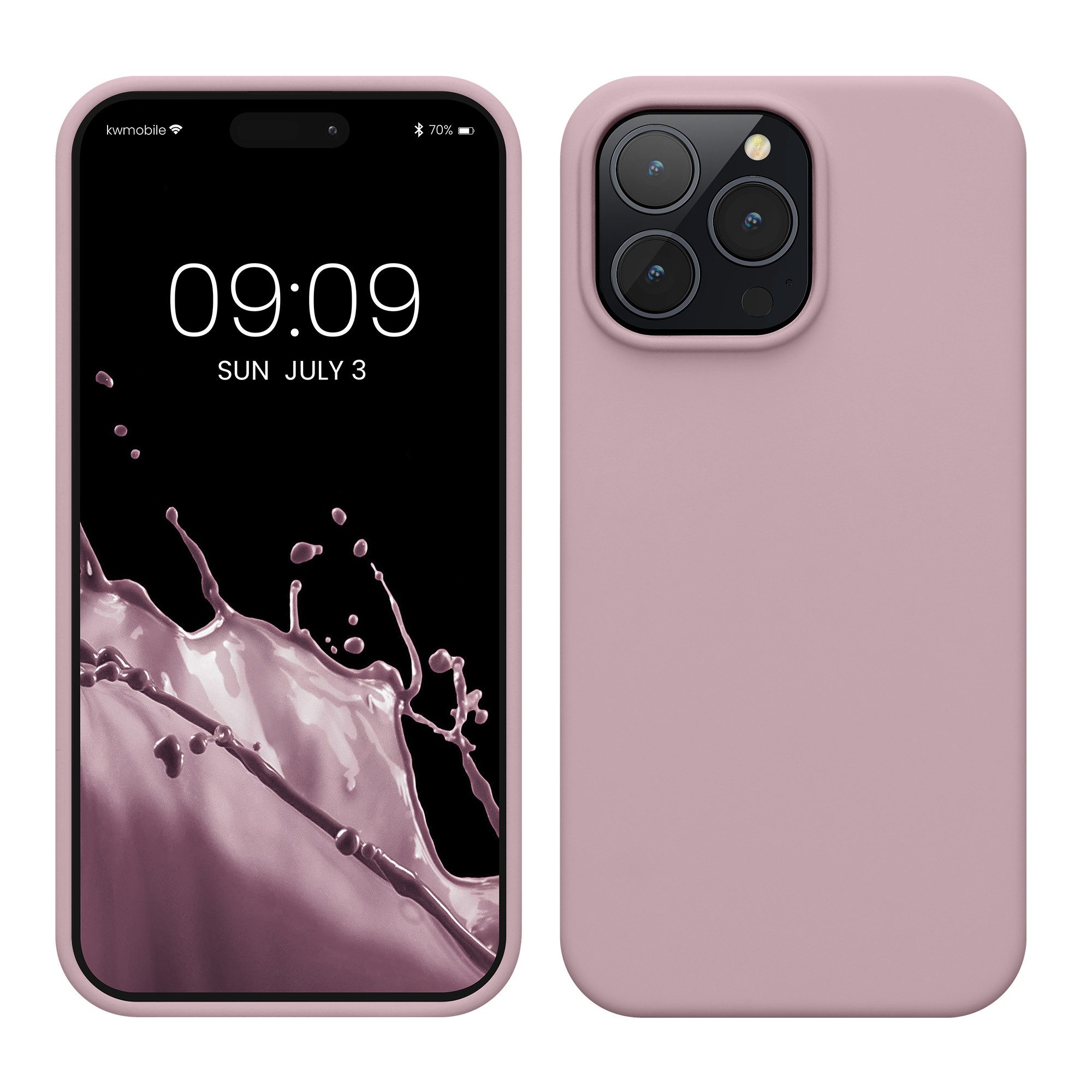 kwmobile Handyhülle Hülle für Apple iPhone 14 Pro Max, Hülle Silikon gummiert - Handyhülle - Handy Case Cover