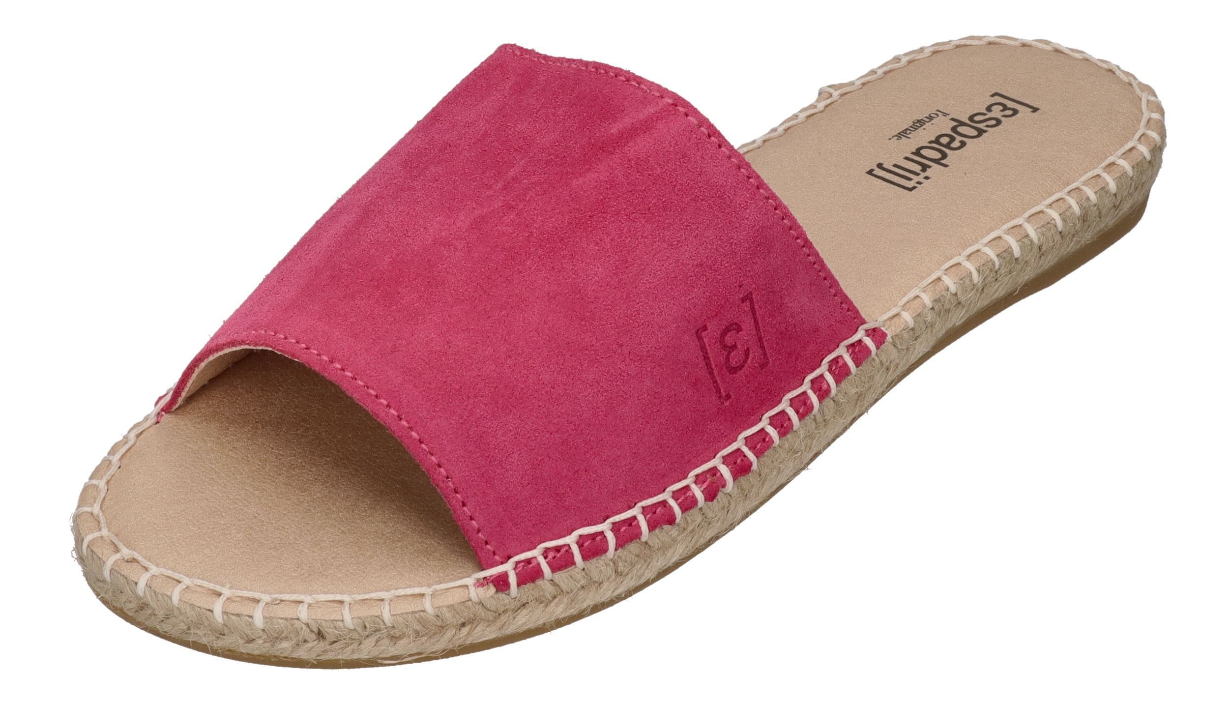 espadrij l´originale PLAGE VELOUR Pantolette Pink
