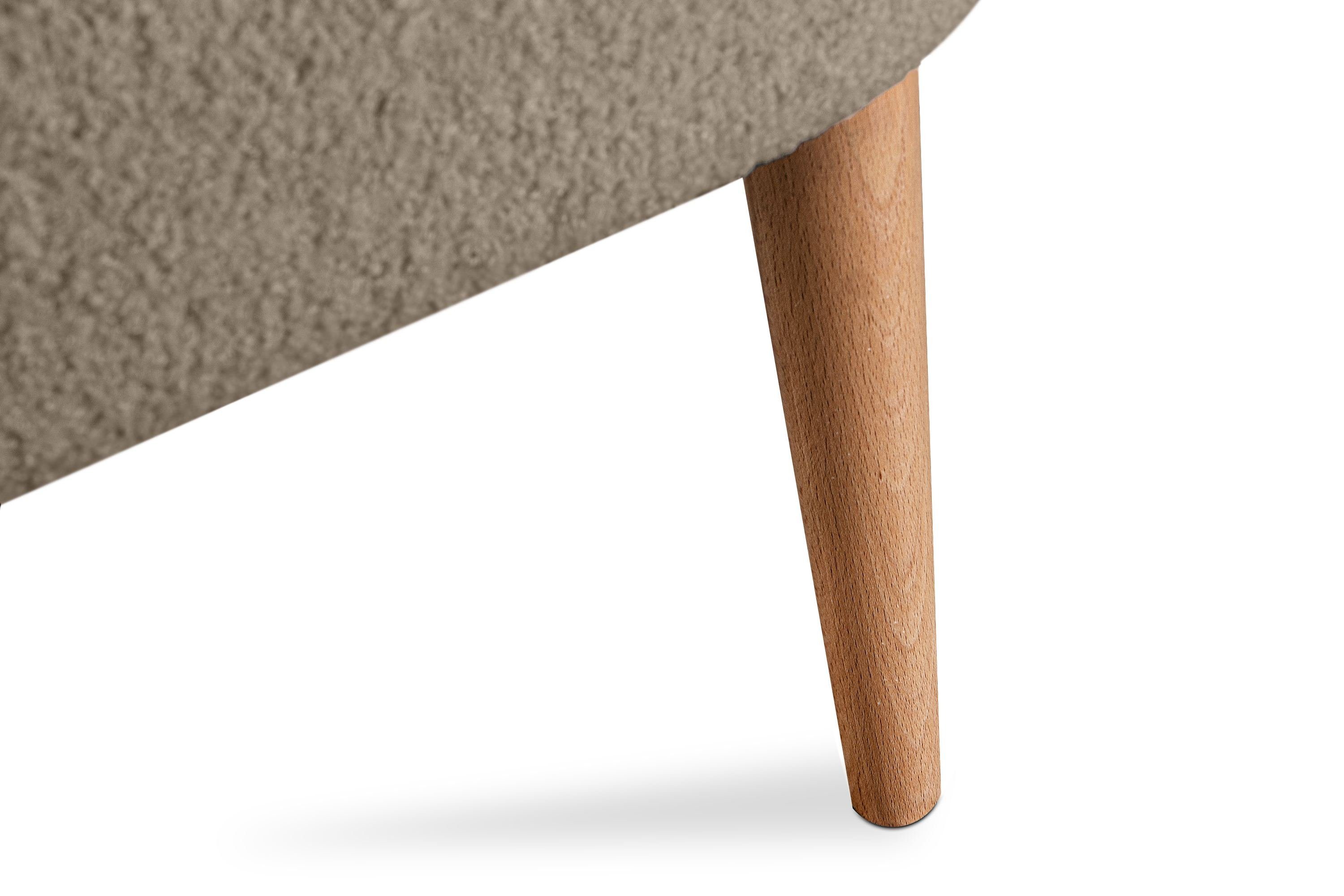 APPA | Eiche dunkelbeige/Eiche Buchenholz aus hohen Sessel gebeizter (1-St), dunkelbeige auf Beinen Konsimo