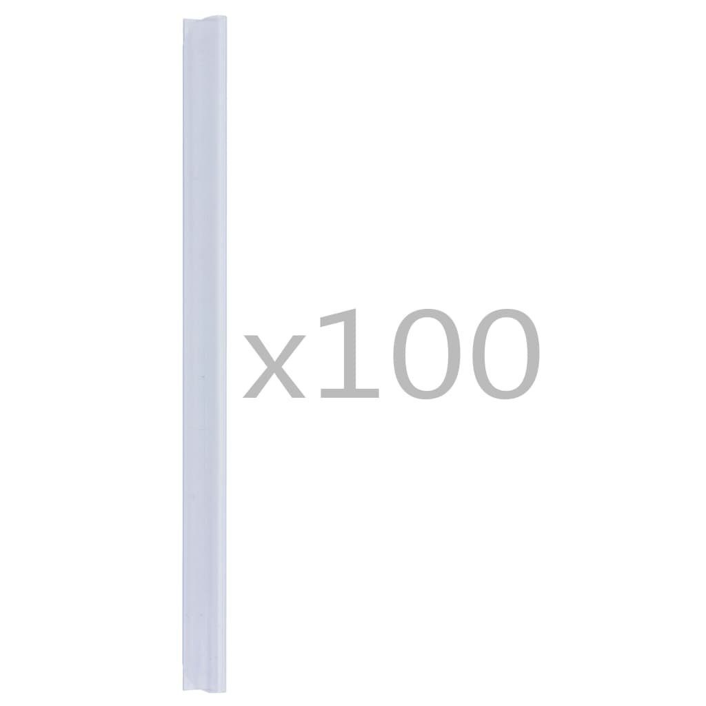 für Stk. (100St) 100 PVC Clips Transparent, Draht Sichtschutzstreifen vidaXL