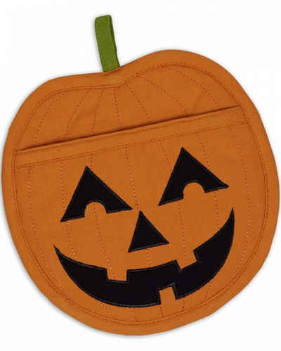 Horror-Shop Dekoobjekt Pumpkin Kürbis Topflappen für Halloween