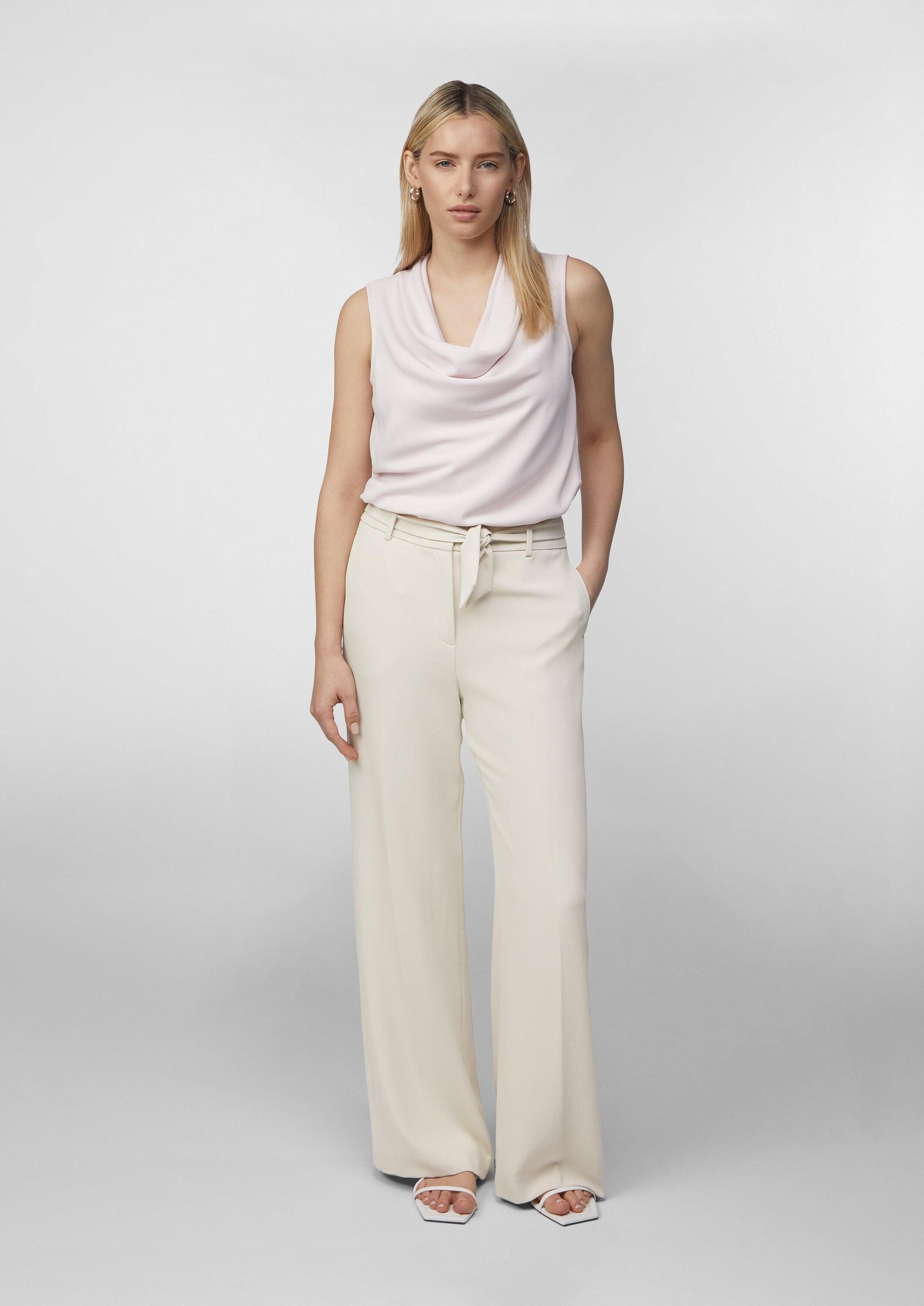 comma Chinos Hose Fließende Wide-Leg-Hose mit günstig online kaufen