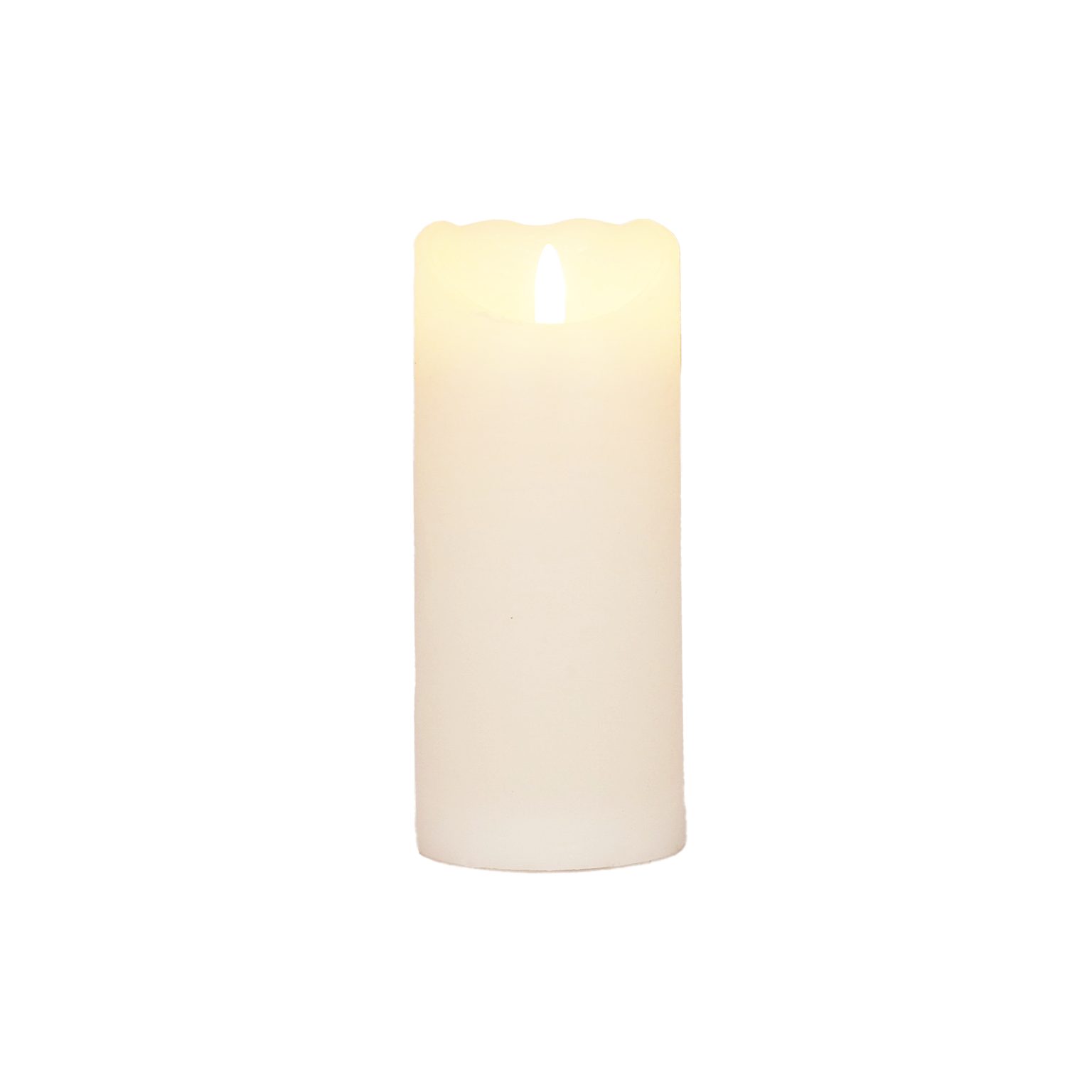 LED-Kerze LED Echtwachskerze mit flackereffekt und Timer H:12.5 x Ø 7.5 cm