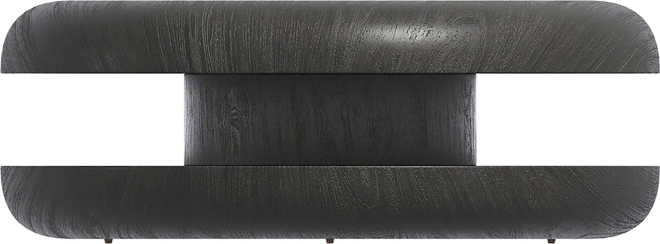 SalesFever Couchtisch drehbar - runder Design-Wohnzimmertisch aus Holz (1-St), Stilvoller & moderner Tisch mit Echtholzfurnier, Ø 90 cm