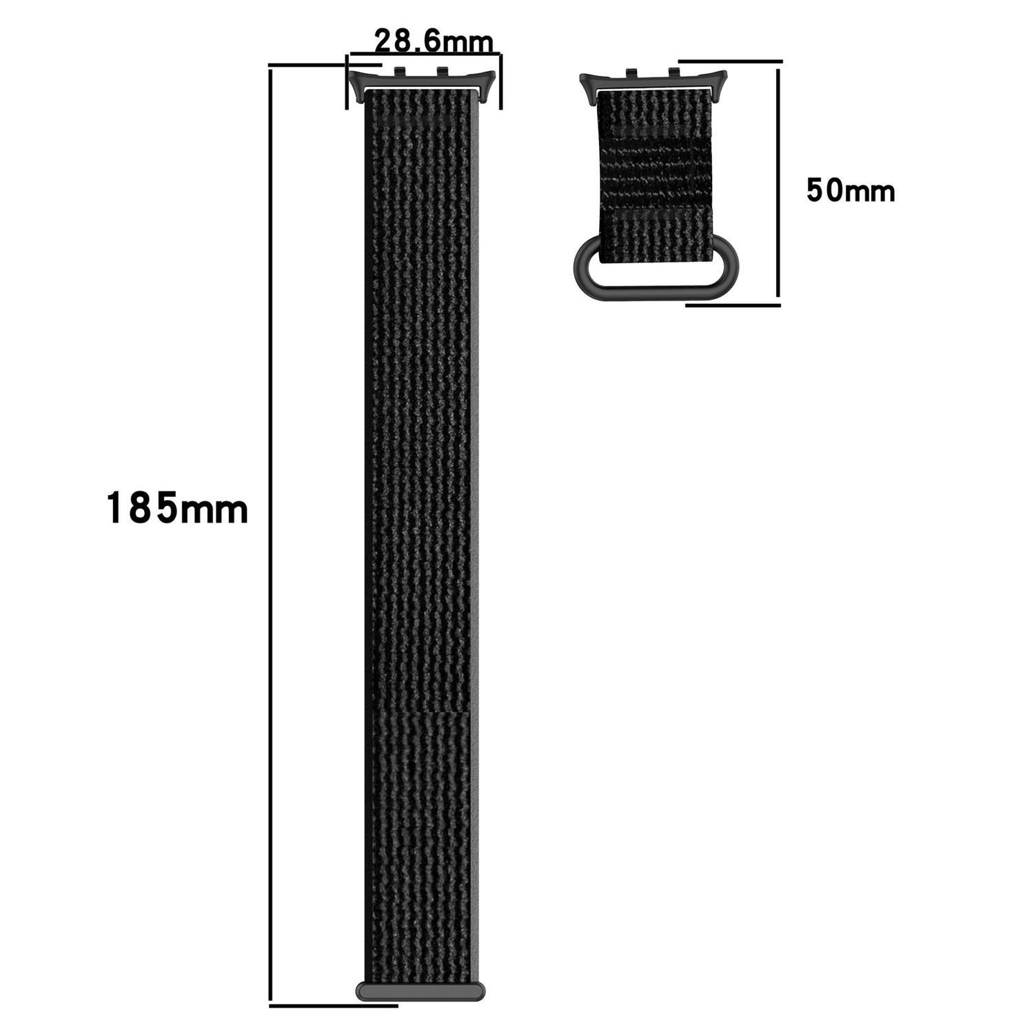 Wigento Smartwatch-Armband Für Honor Watch 5 Elastisches Nylon Klettverschluss Arm Band Gelb, Nylonarmband mit Klettverschluss, individuell verstellbar