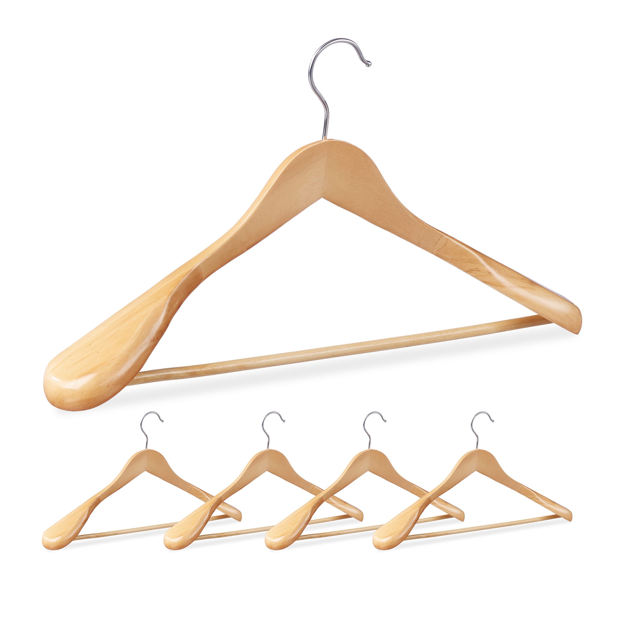 relaxdays Kleiderbügel Anzug Kleiderbügel 5er Set, günstig online kaufen