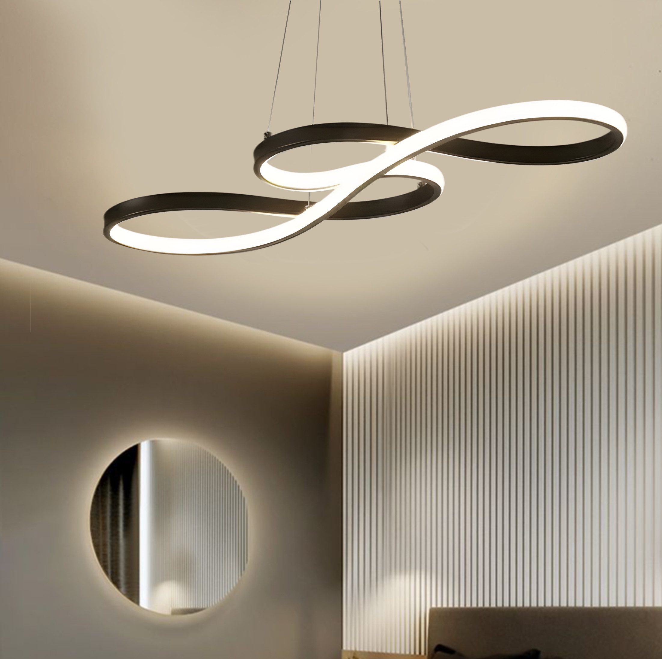 YINDN LED Pendelleuchte 45w Stufenlos Dimmbare günstig online kaufen