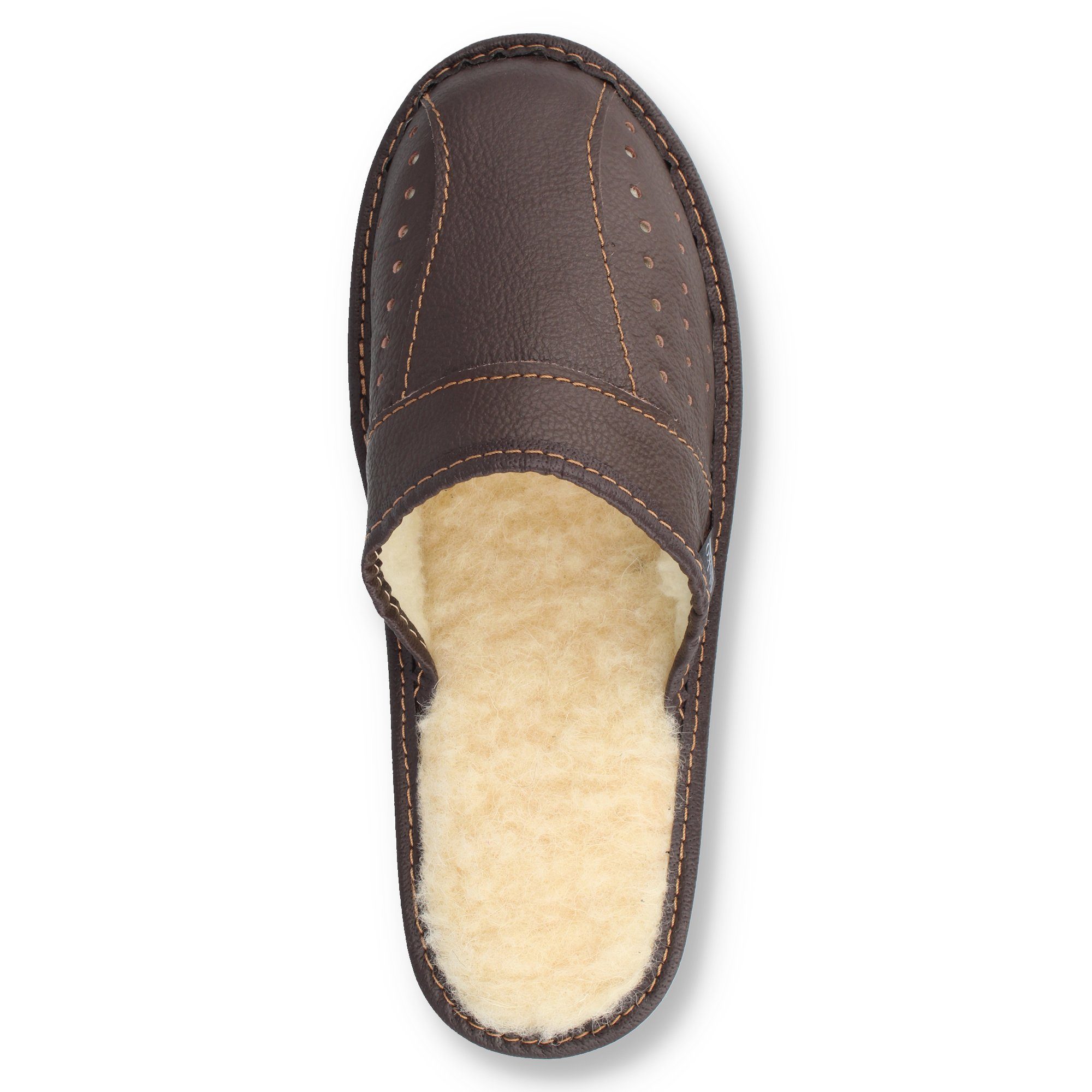 filsko Danzig Elegante Herren Pantoffeln aus Rindleder Hausschuh bis Schuhgröße 50!