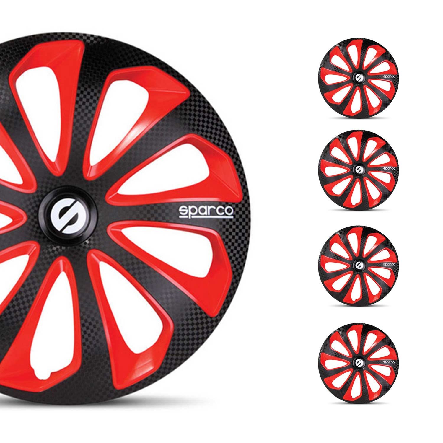 OMAC Radkappen Sparco 14 Zoll Roma Silber Grau 4tlg, (4-St) Einfache Installation, Haltbar