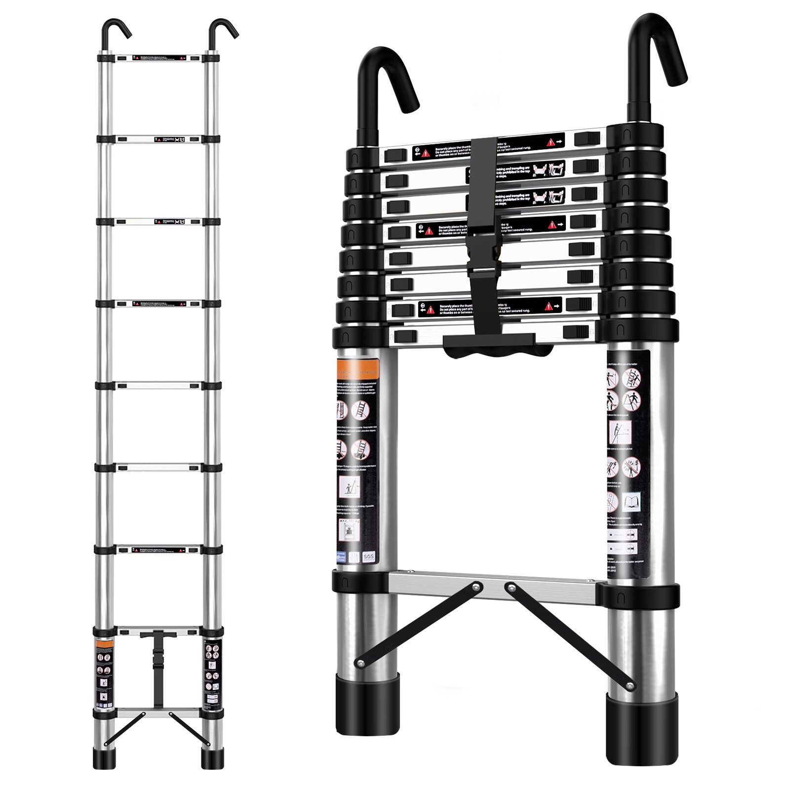Bundviel Bockleiter Mehrzweckleiter Teleskopleiter Klappleiter Stehleiter Leiter 150 kg