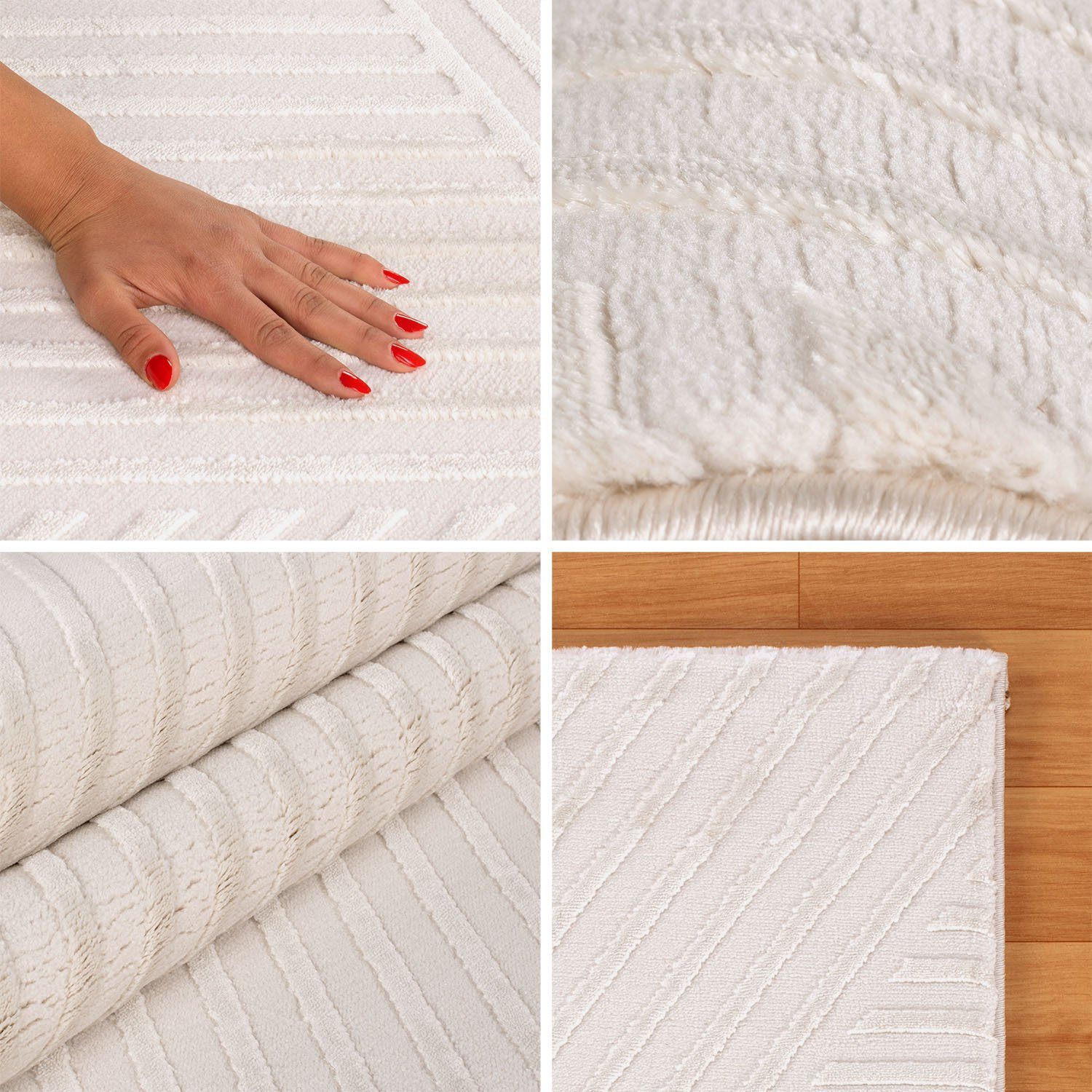 SIMPEX24 Designteppich Skandinavisches Boho Muster, Läufer, Höhe: 12 mm, Te günstig online kaufen