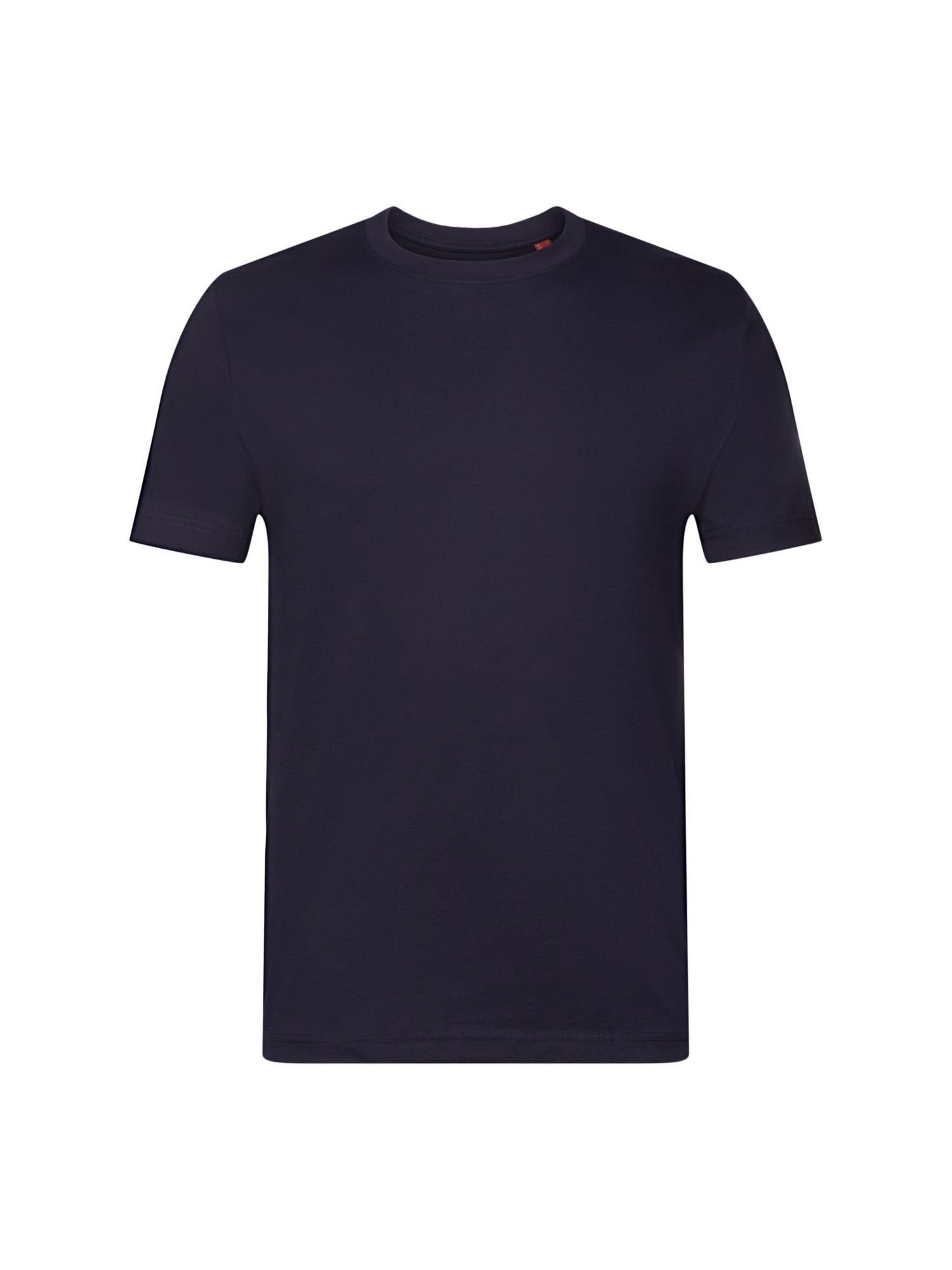 Esprit T-Shirt Rundhals-T-Shirt aus Pima-Baumwolljersey (1-tlg) NAVY