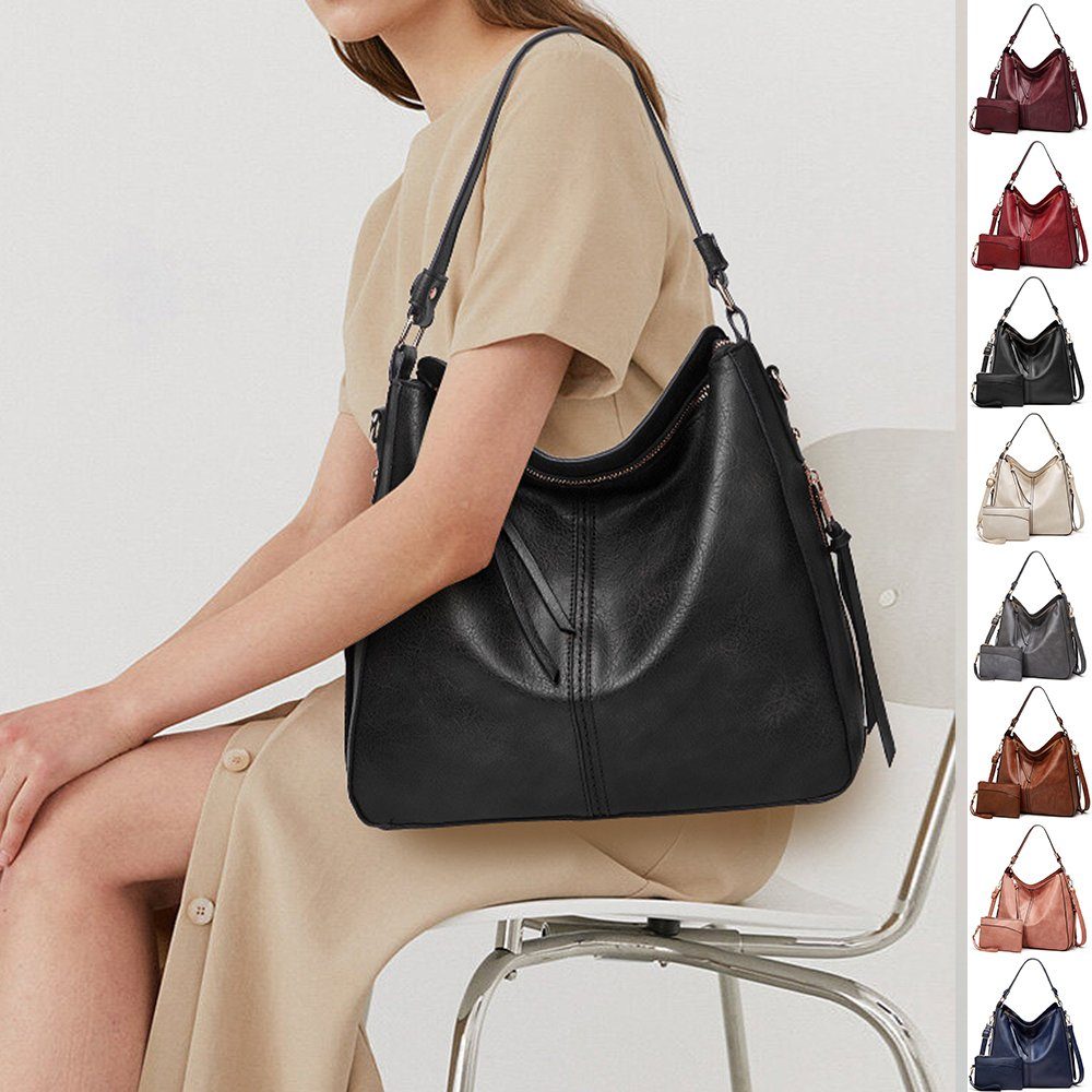 VIVIHEYDAY Trachtentasche Shopper Handtasche Damen mit Geldbörse (Groß  Damen Handtasche, (2-tlg), ​Geschenke für Frauen in schlichter Optik