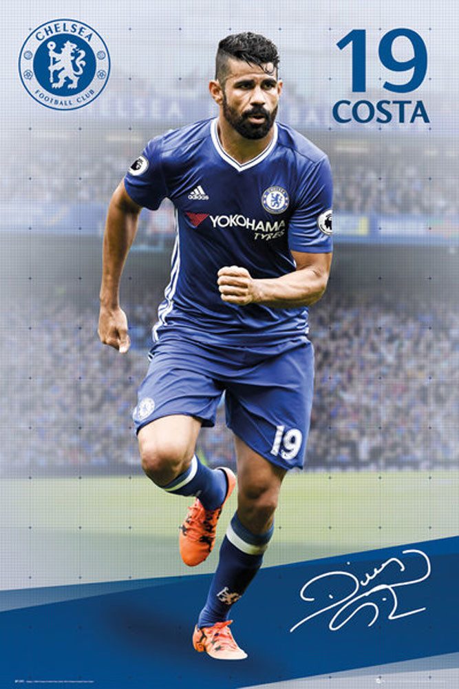 Poster Chelsea FC - Poster - Costa 16/17