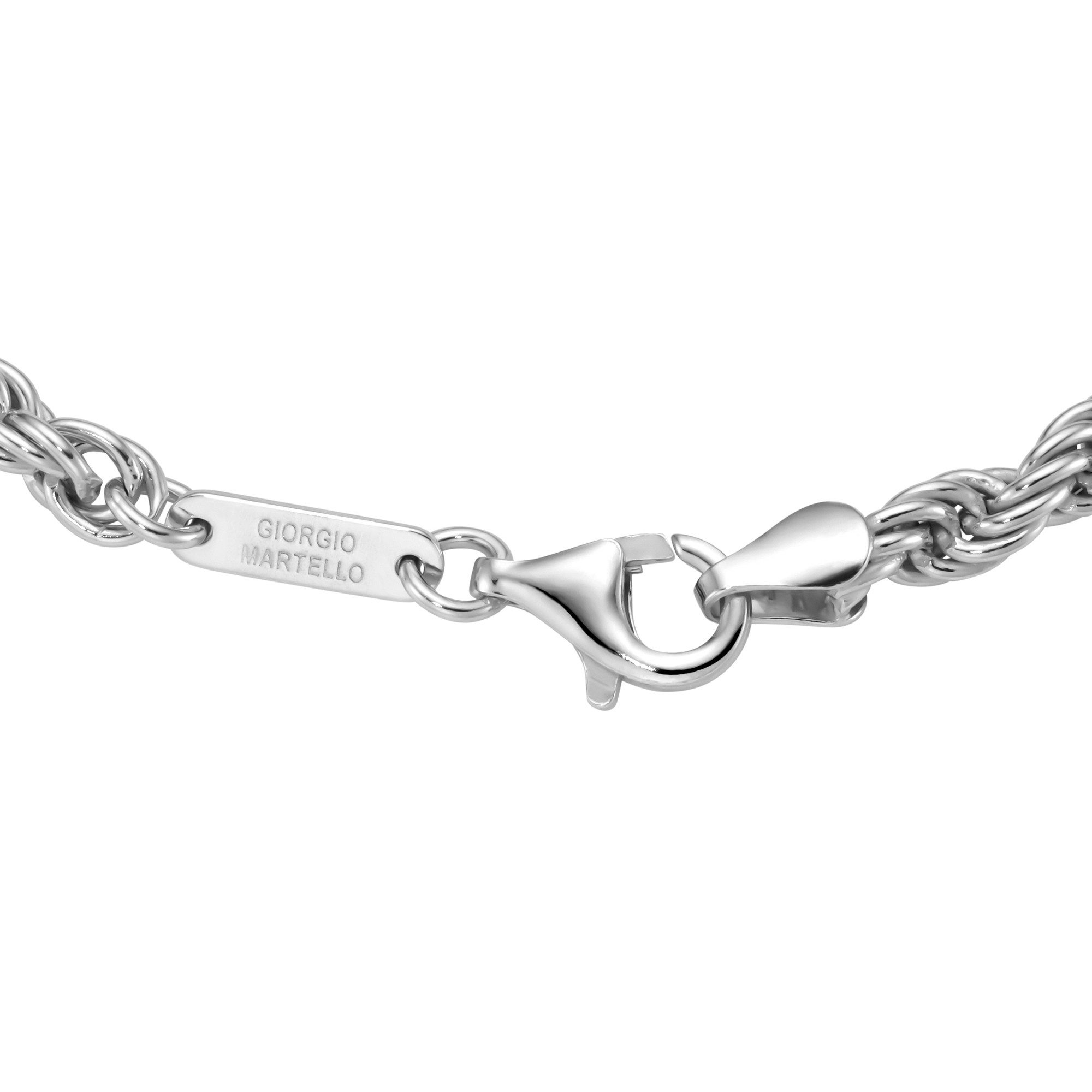 GIORGIO MARTELLO MILANO Armband Kordelkette massiv, Silber 925