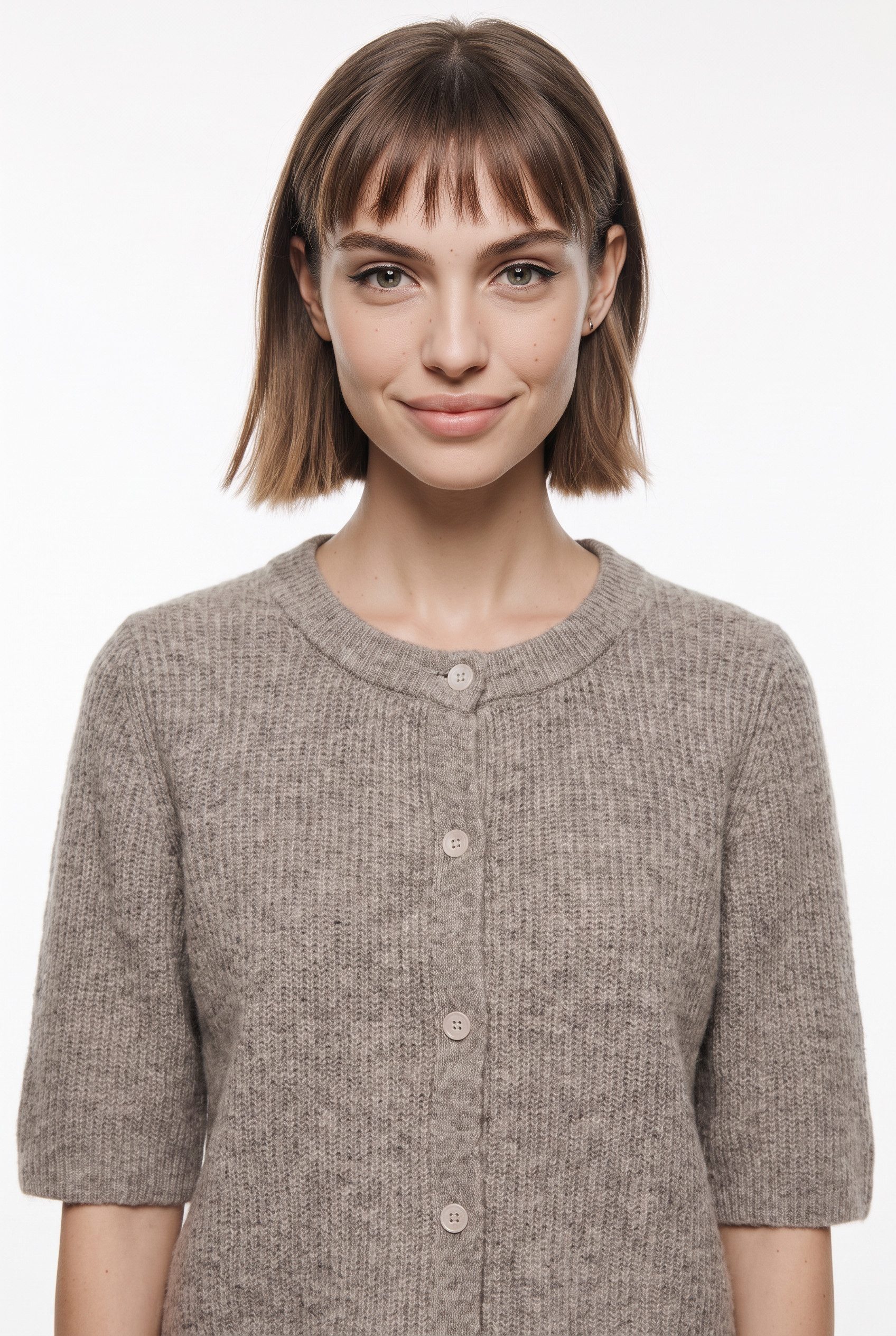 Vero Moda Strickjacke VMSOFFE 2/4 O-NECK CARDIGAN NOOS Materialmix, regular fit