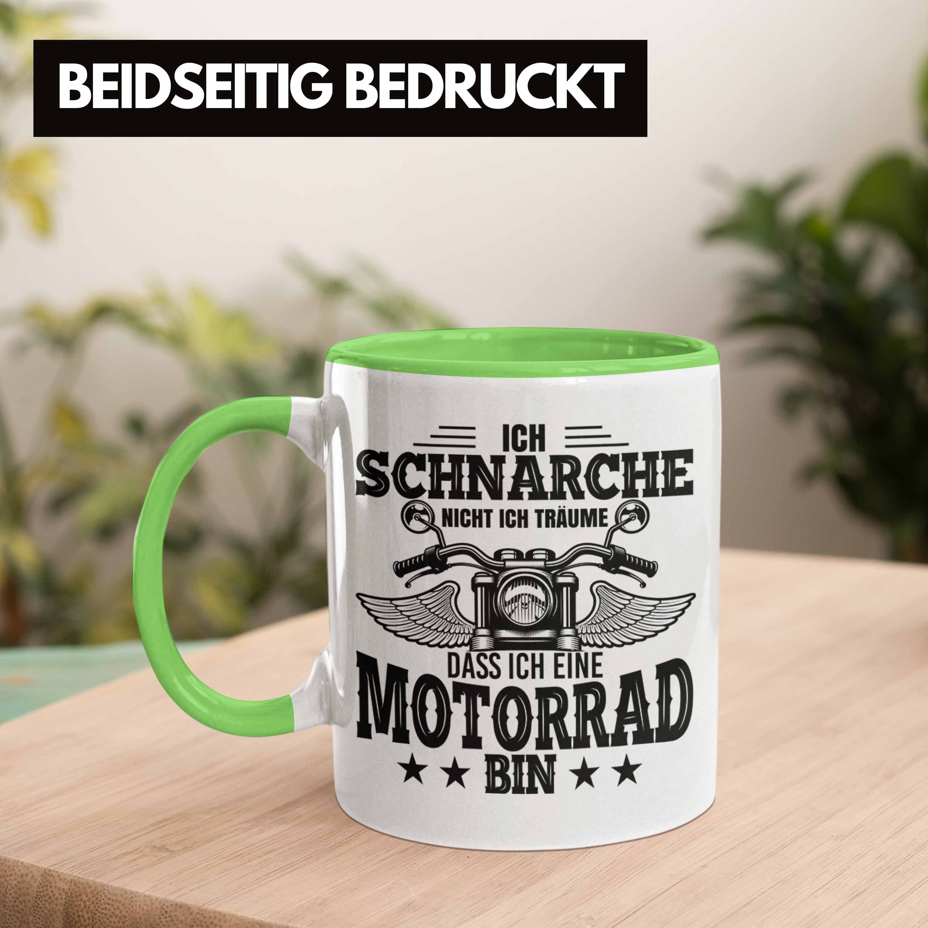 Motorrad-Fahrer Trendation Ich Grün Schnarche Geschenk Spruch Tasse Nicht - Trendation Tasse