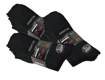 Cocain underwear Freizeitsocken Damen Herren Socken in der Farbe schwarz mit Wochentag am Schaft (7-Paar) mit eingestricktem Wochentag