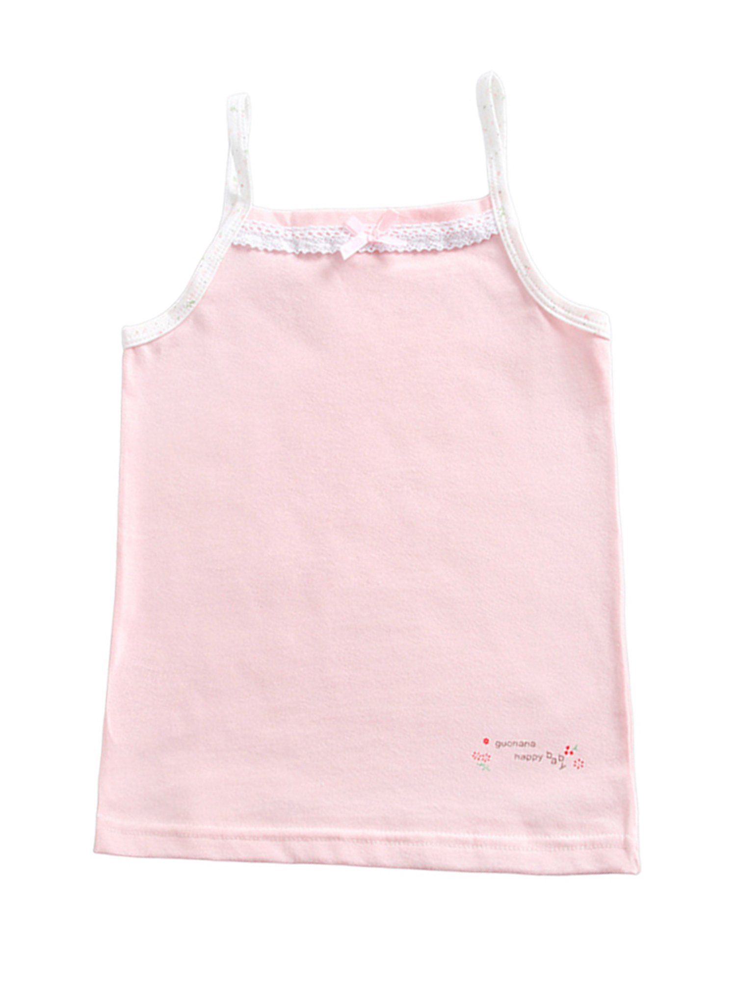 LAPA Tanktop 4-10 Jahre Mädchen einfaches Leibchen, Tank Top aus Baumwolle (1-tlg) Rosa