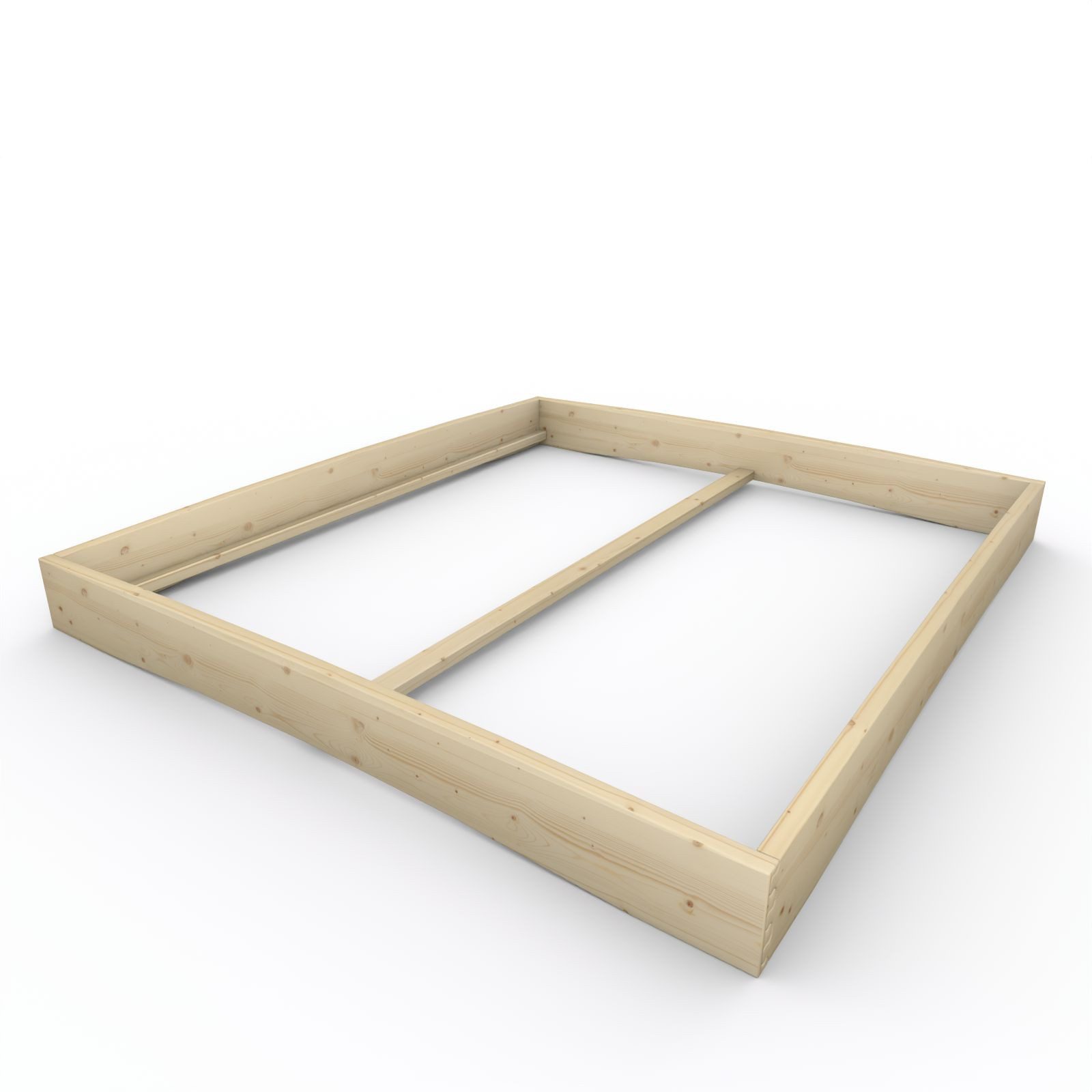 TUGA-Holztech Massivholzbett Holzbett (Fichte) 200 x 220 cm 20cm ohne Kopfteil Massivholzbett Bett, Breite 80 90 100 120 140 160 180 200 Höhe 38 48 58 mit/ohne Füße
