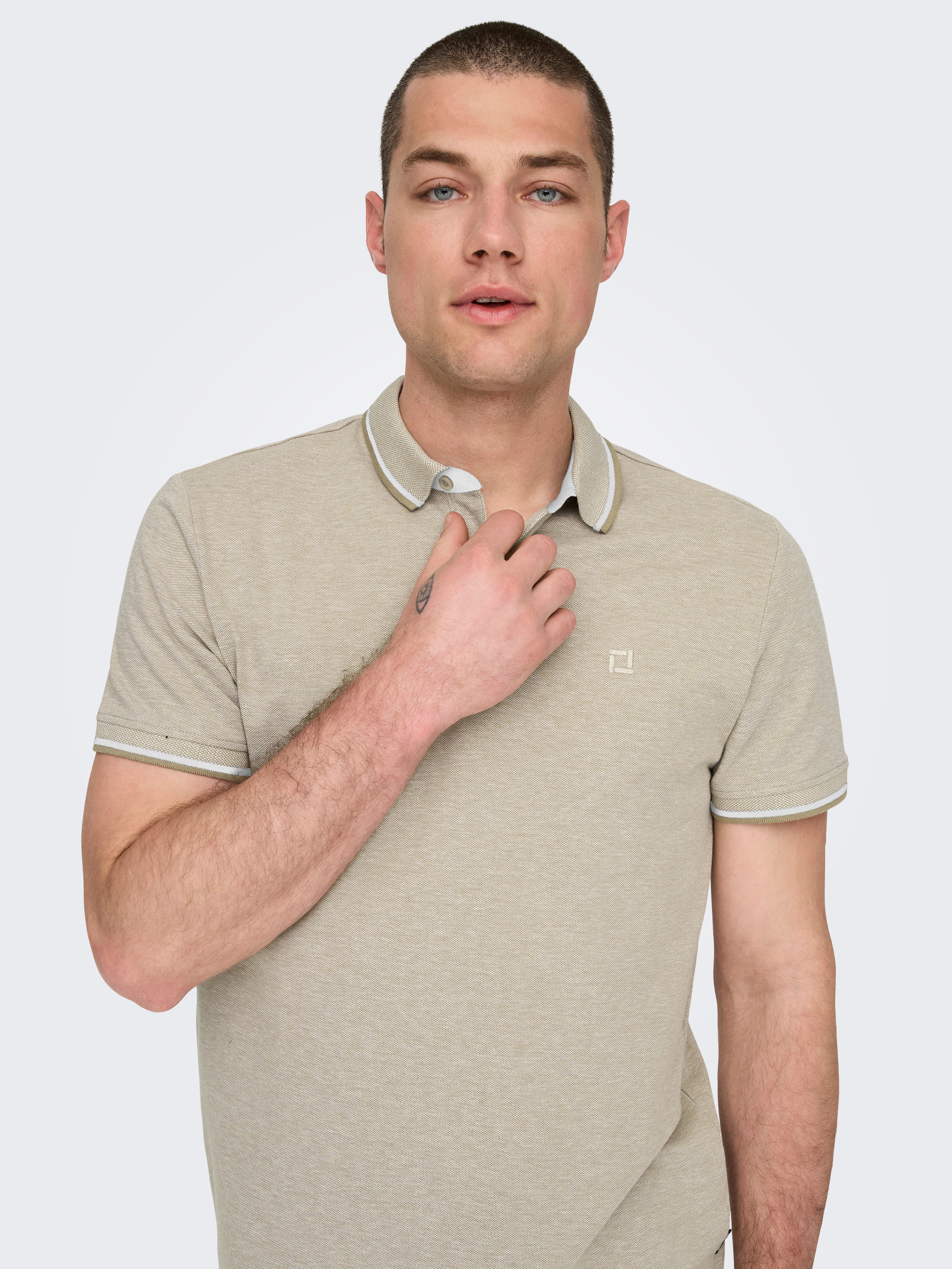 ONLY & SONS Poloshirt ONSFLETCHER SLIM SS POLO NOOS Baumwolle, normal geschnitten – Bild 3 von 5