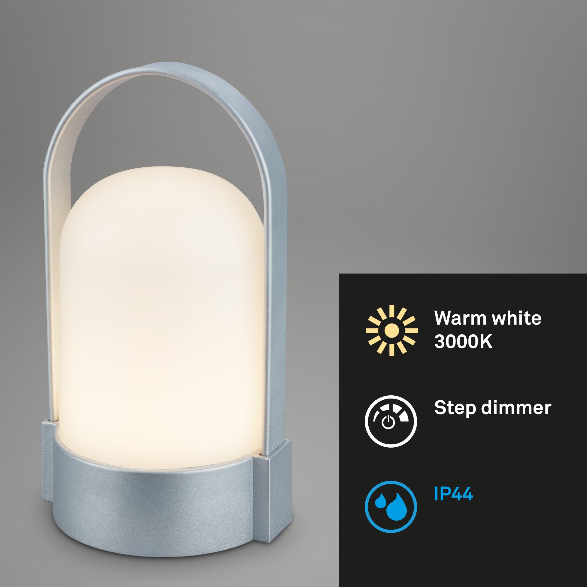 Briloner Leuchten Tischleuchte LED Tischlampe Warmweiß Akku dimmbar Indoor günstig online kaufen