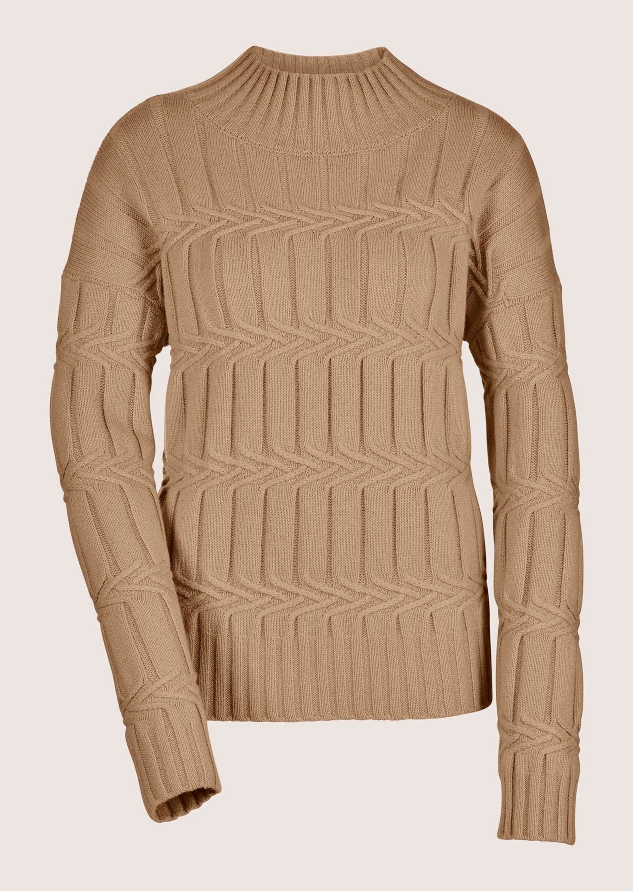 Strickpullover Eleganter Kaschmirpullover mit Stehkragen