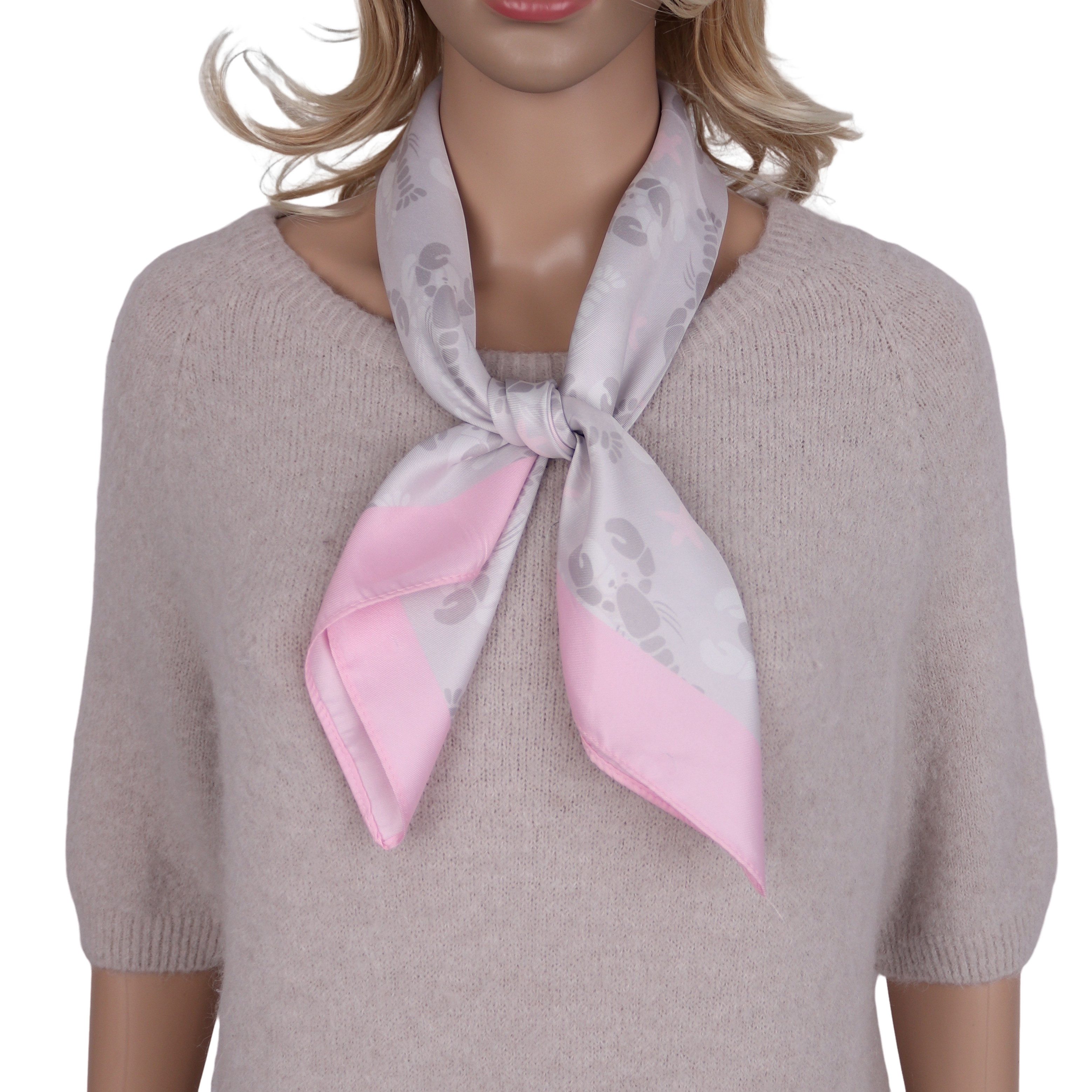 MIRROSI Nickituch Vierecktuch ca. 70x70cm wunderschöne Mustern, Damen Halstuch ideal für Frühling, Sommer oder Herbst