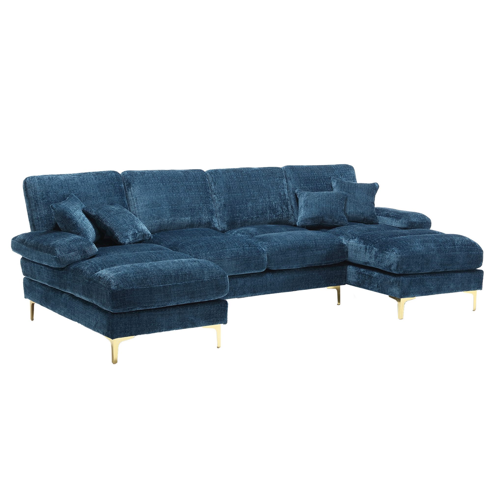 Odikalo Big-Sofa Chenille Sofa U-Form Lounge günstig online kaufen