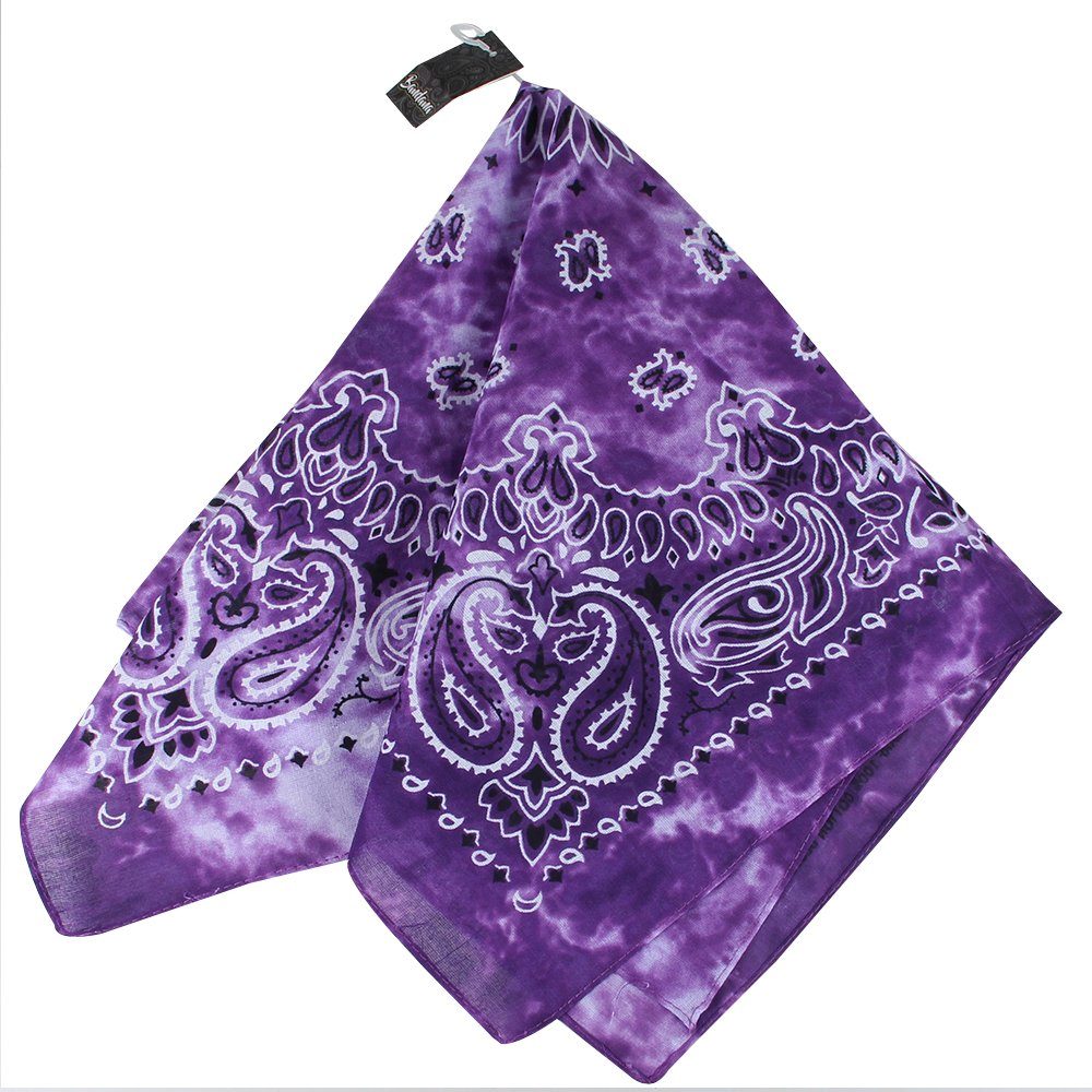 Design x 54 54 Baumwolle Blüten Goodman cm, lila Bandana ca. Bandana Flieder Kopftuch Paisley Halstuch