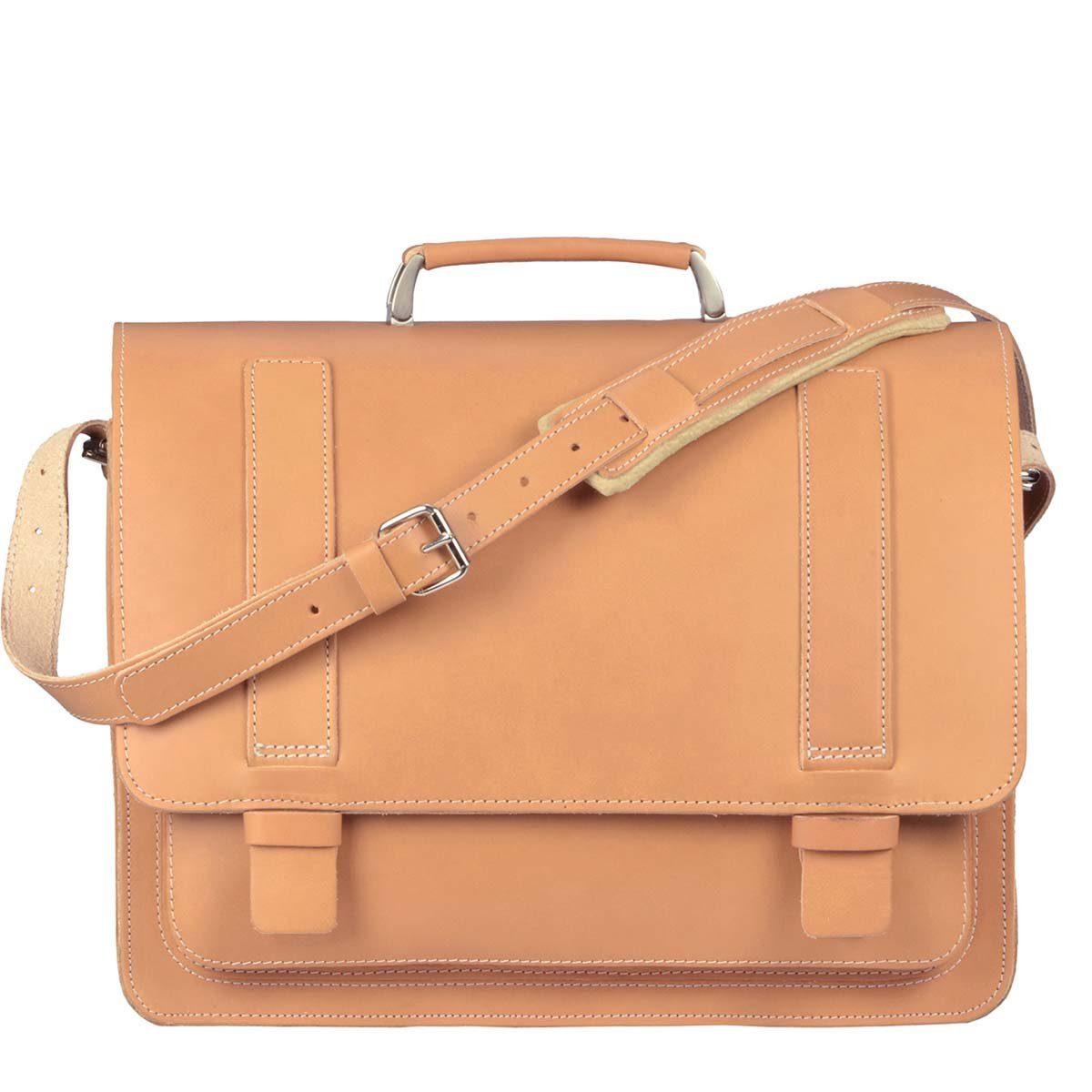 Ruitertassen Aktentasche "Classic Adult" Damen Herren 42x32cm mit 3 Fächern, 42 cm Lehrertasche mit 3 Fächern, Schultasche, rustikales Leder