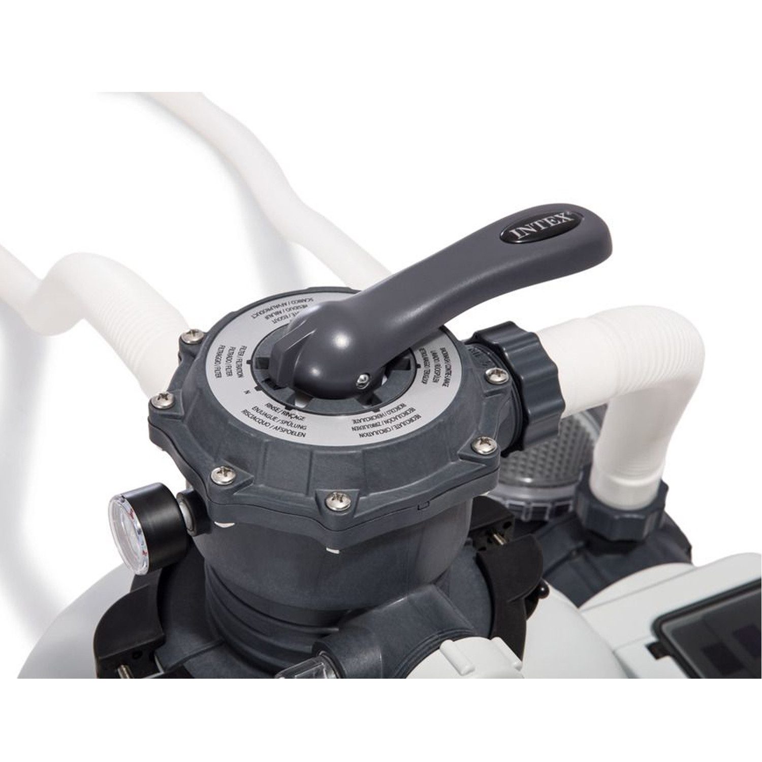 Intex Sandfilteranlage Für Swimming Pools "Krystal Clear SF90220-1", für Pools mit ca. 29.100 l Wasserinhalt, Pumpenleistung von 4.500 l/h