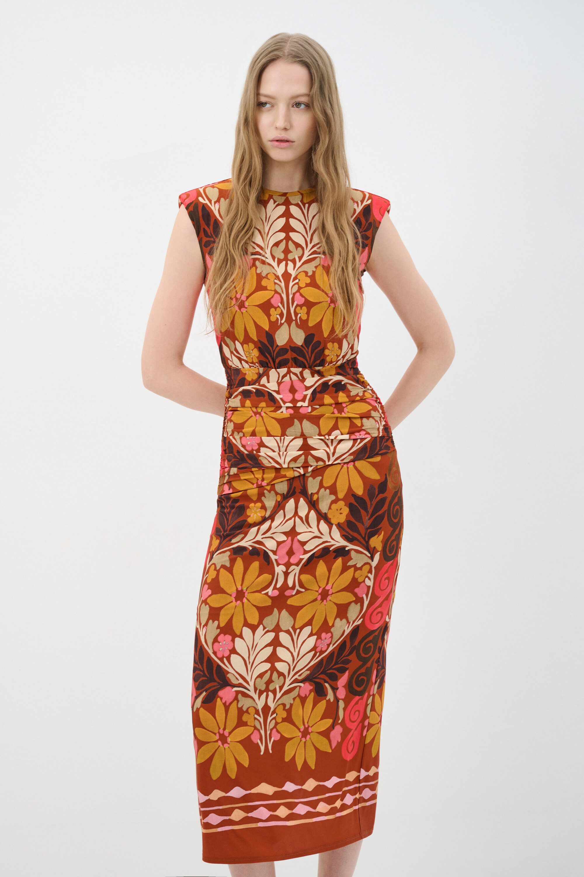 adL Maxikleid Langes gemustertes Kleid