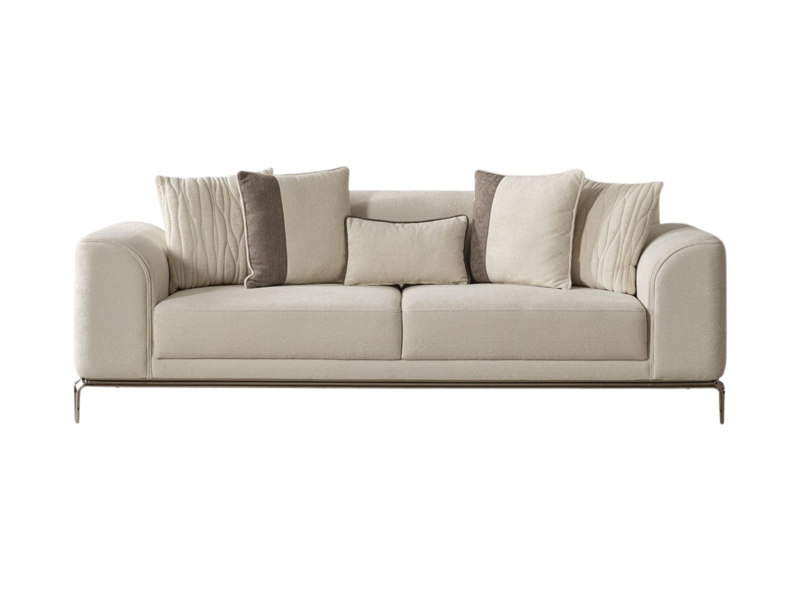 Villa Möbel Sofa Annecy, Sofa 1 Teile, 3-Sitzer Sofa für gemütliche Stunden im Wohnzimmer