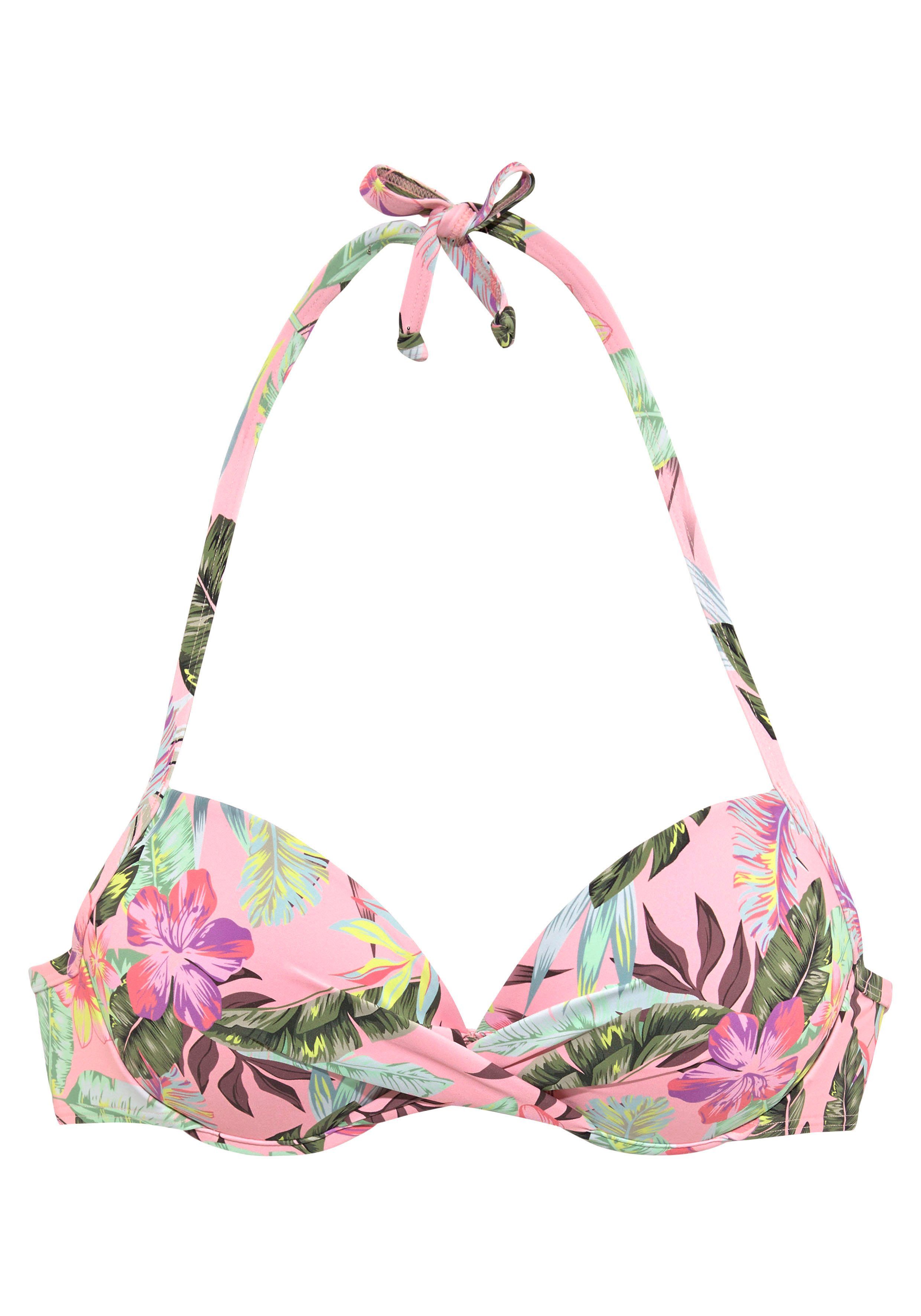 s.Oliver Push-Up-Bikini-Top Azalea, mit tropischem Druck günstig online kaufen