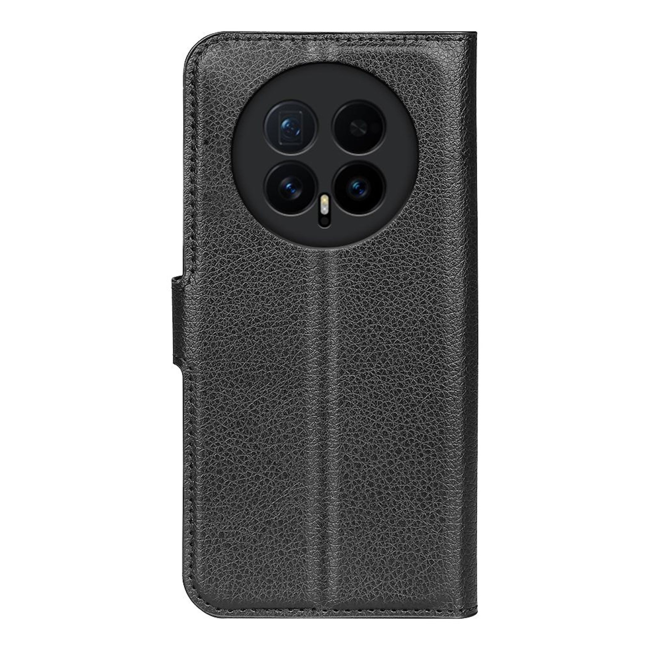 Wigento Smartphone-Hülle Für Honor Magic 8 Kunstleder Book Wallet Schutz Hülle Tasche Schwarz, Kunstleder Hülle mit Kartenfächern und Standfunktion