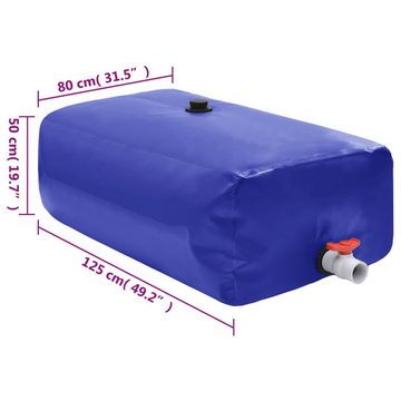 vidaXL Regentonne Wassertank mit Wasserhahn Faltbar 500 L PVC