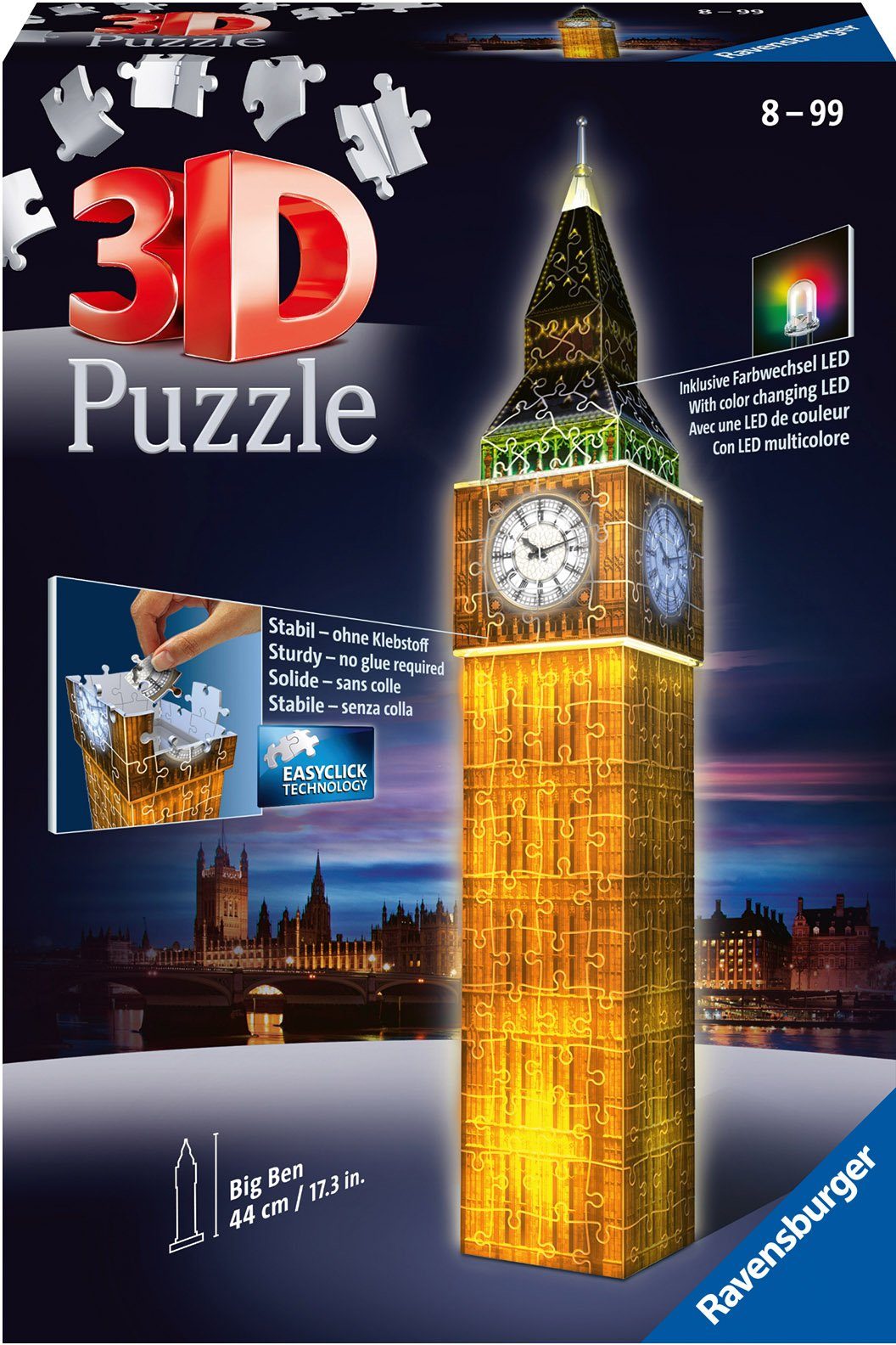 bei Ben weltweit Ravensburger 216 Farbwechsel - schützt Nacht, Puzzleteile, Made - Europe, LEDs; 3D-Puzzle mit Big FSC® in Wald