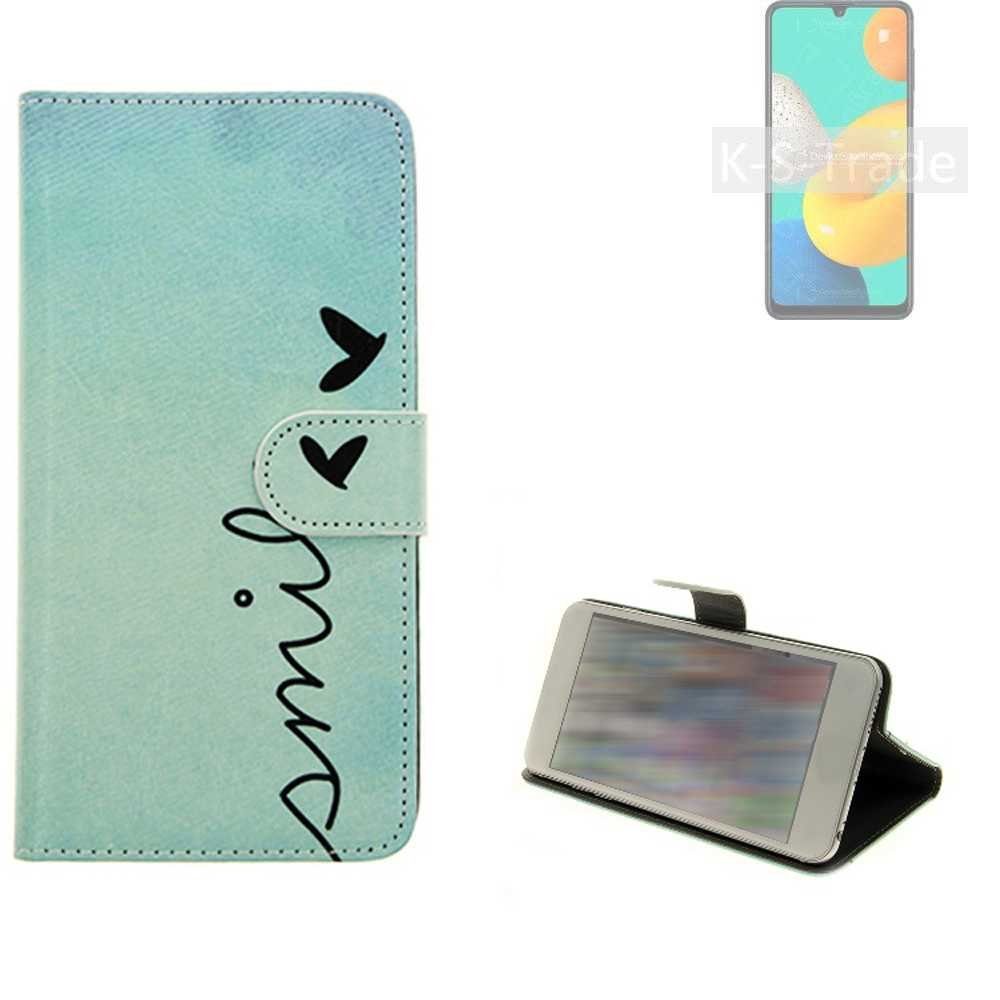 K-S-Trade Handyhülle für Samsung Galaxy M32, Schutz Hülle Handy Hülle Hülle Handyhülle cover bookstyle Etui