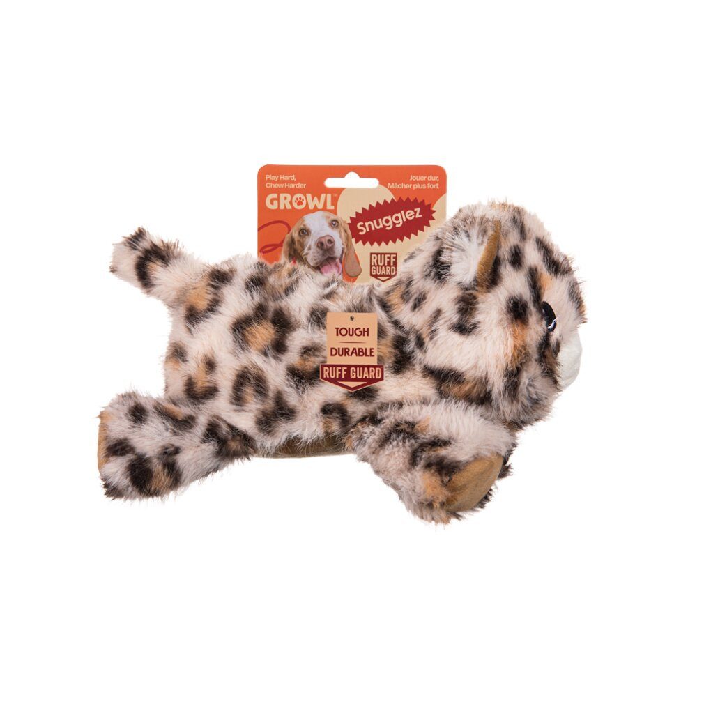 THE GROW Tierquietschie Growl Snugglez Larry der Leopard