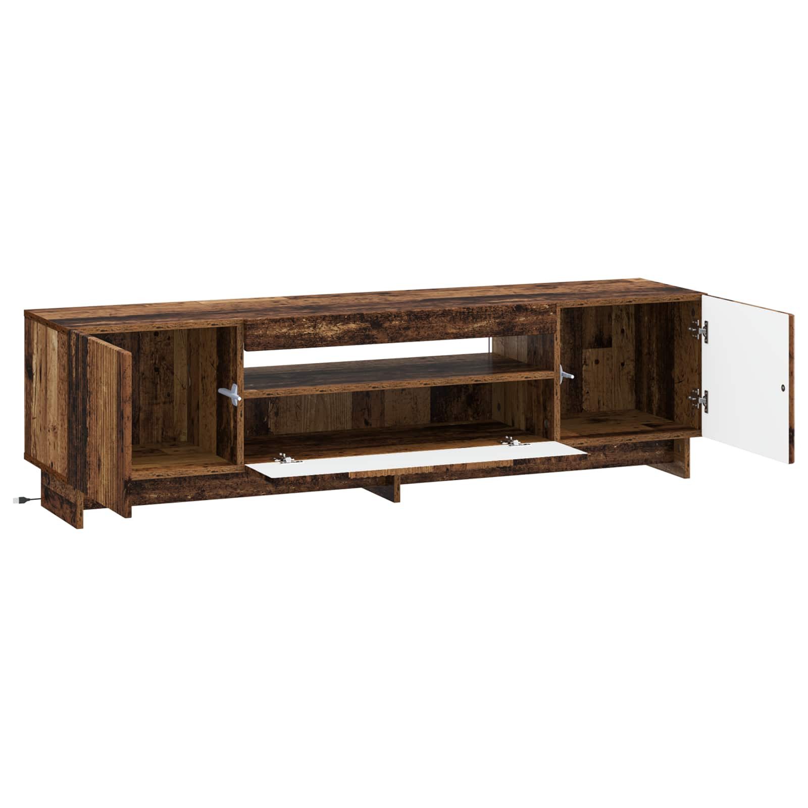 vidaXL TV-Schrank LED-TV-Schrank Altholz Holzwerkstoff