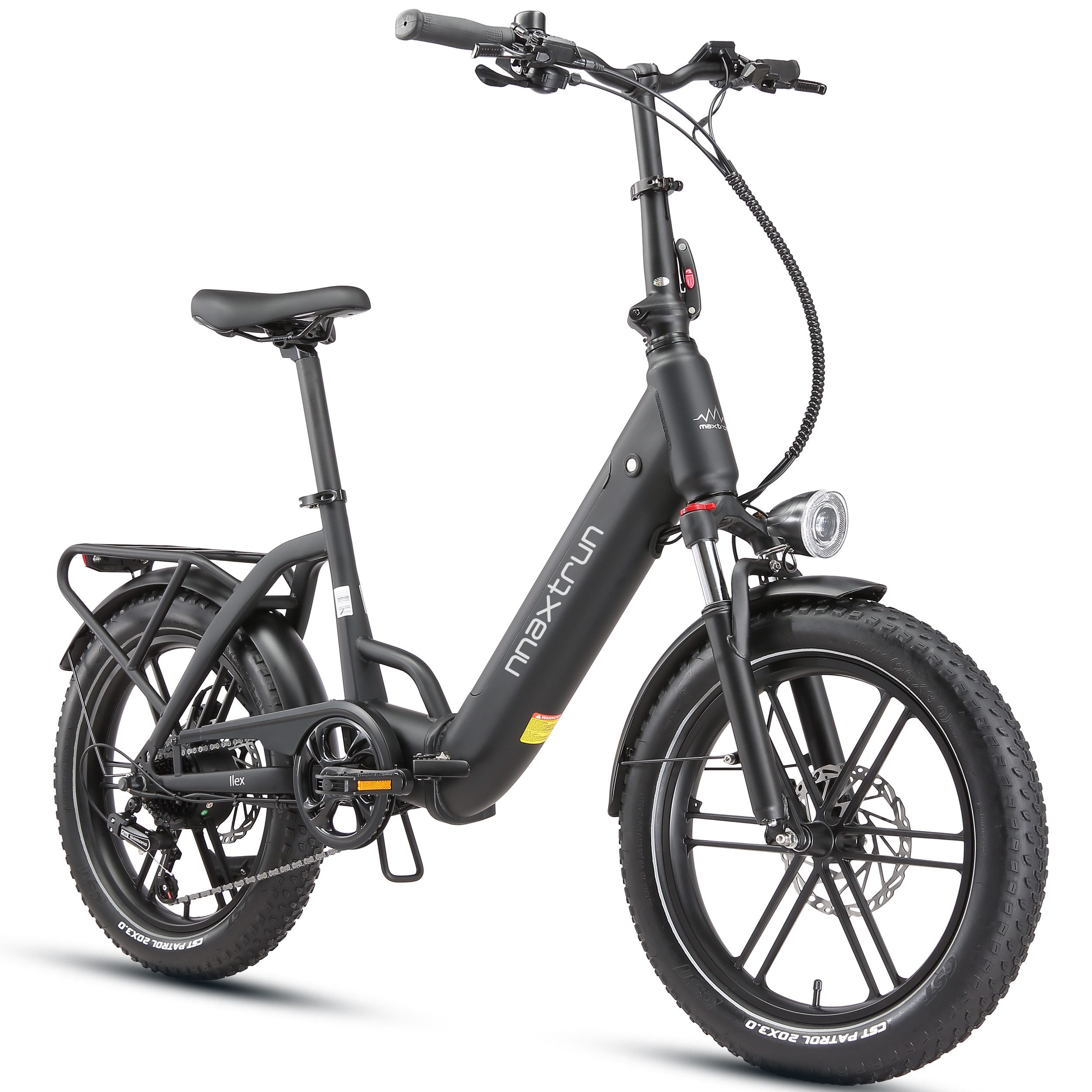 Vankel E-Bike Klapprad Herren u. Damen E-Faltrad 20 Zoll 250W 691Wh 100km Fatbike Shimano, Kettenschaltung, Heckmotor, 691 Wh, (Beleuchtungsset mit Batterieladegerät, Batterieschlüssel, Werkzeug), Hydraulische Scheibenbremse Drehmomentsensor Federgabel 30,5 kg