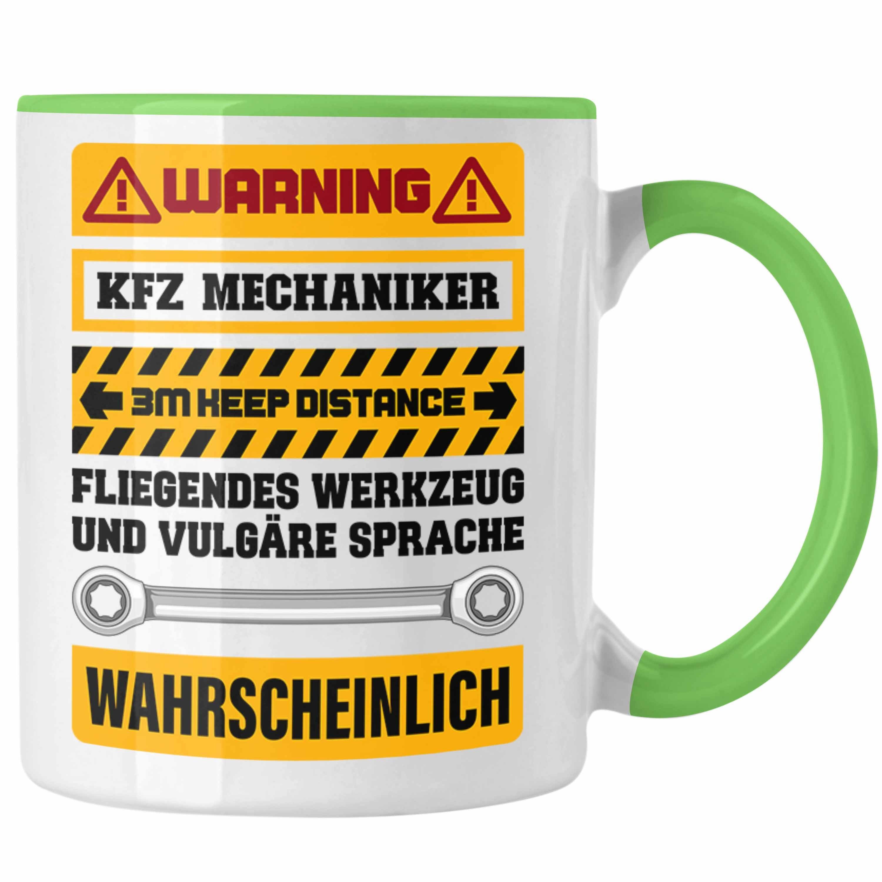KFZ Lustig Mechaniker Trendation Grün Tasse Geschenk Spruch Mechaniker Geschenkidee Trendation Lustig Tasse -