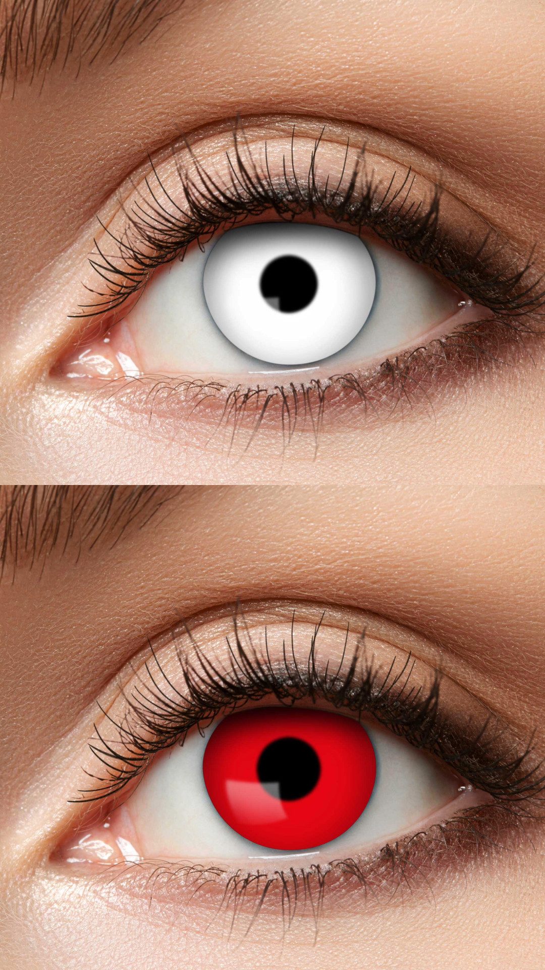 Zoelibat Farblinsen Zoelibat Eyecatcher Duo White-Red Wochen-Kontaktlinsen