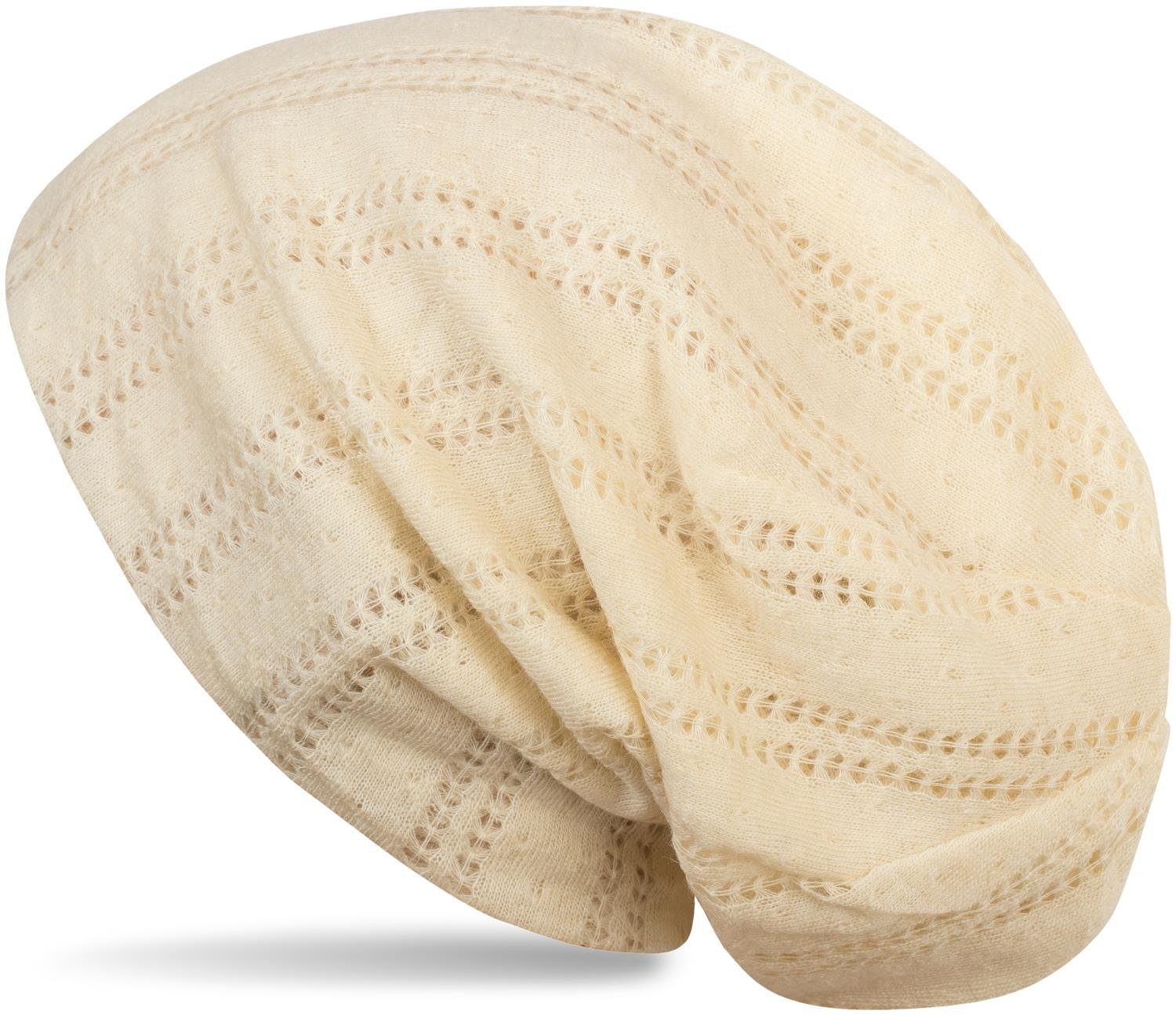 styleBREAKER Strickmütze Feinstrick Beanie mit Lochmuster günstig online kaufen