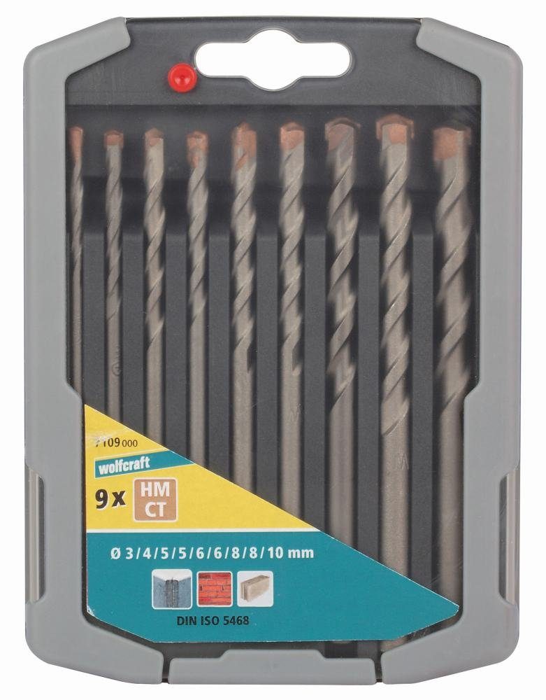 Wolfcraft Bohrer- und Bitset Wolfcraft Spezial-Betonbohrer-Set HM 7109000 Ø 3 -